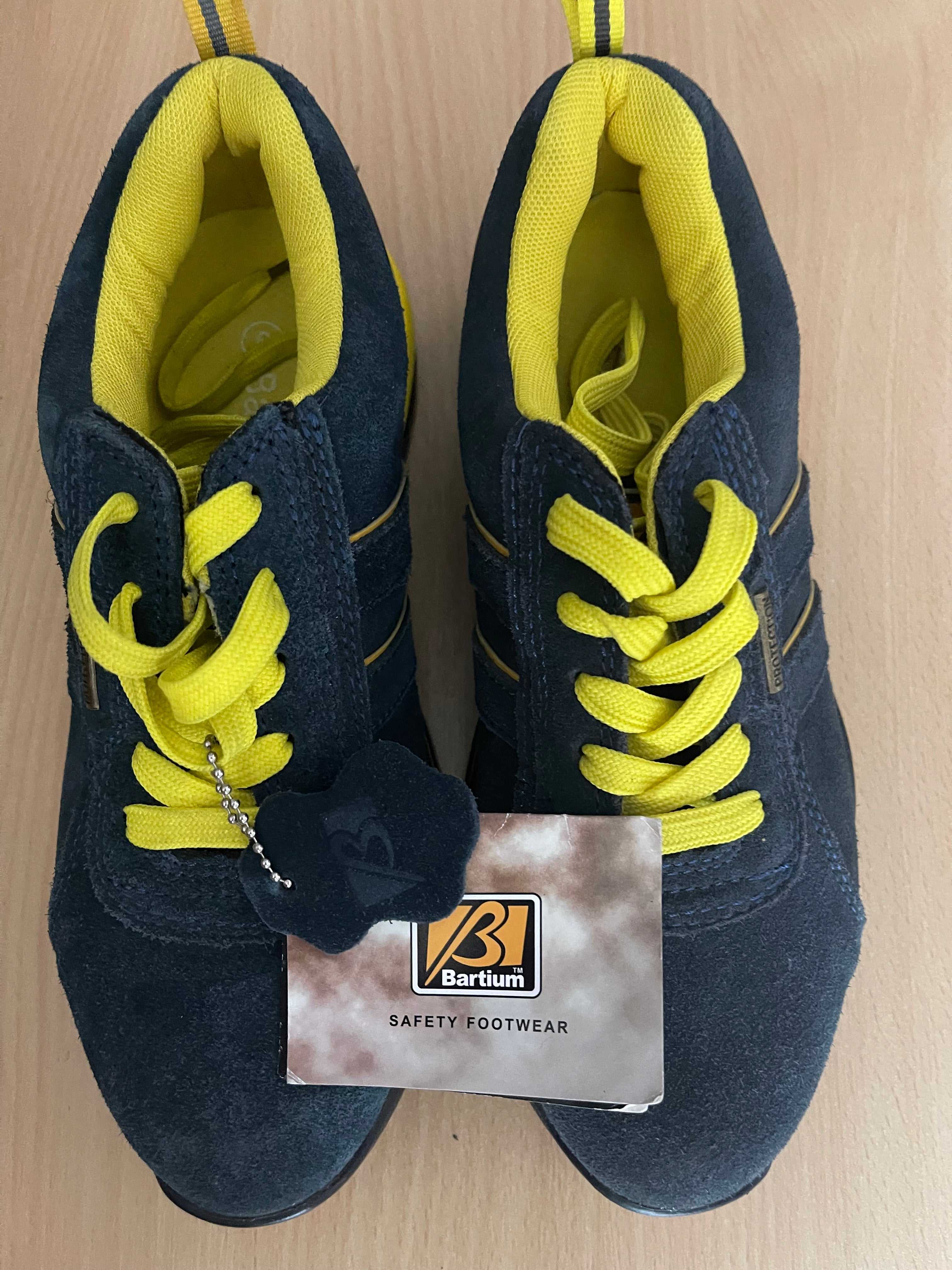 Bartium Women's Safety Shoes Black/Yellow – New with Tags – EU 39 / UK 6 Size: UK 6 (EU 39)