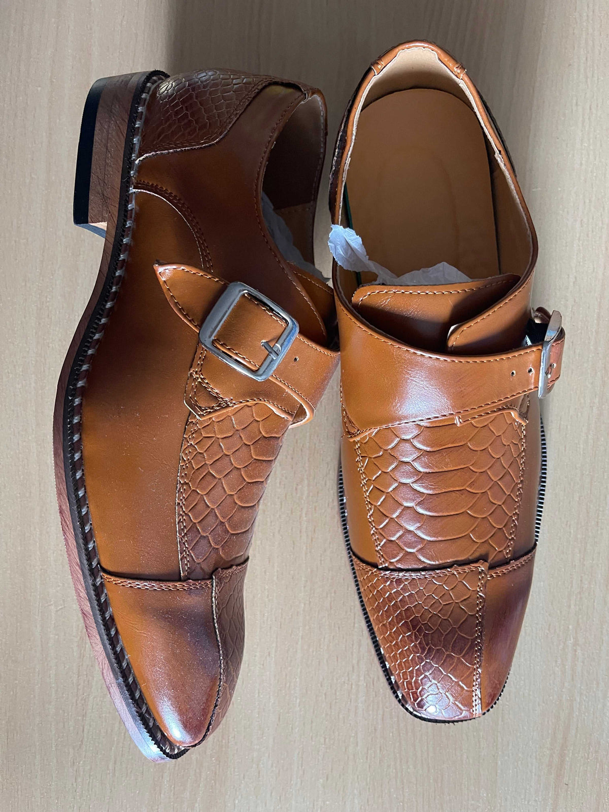 Men’s Brown Monk Strap Shoes UK 7