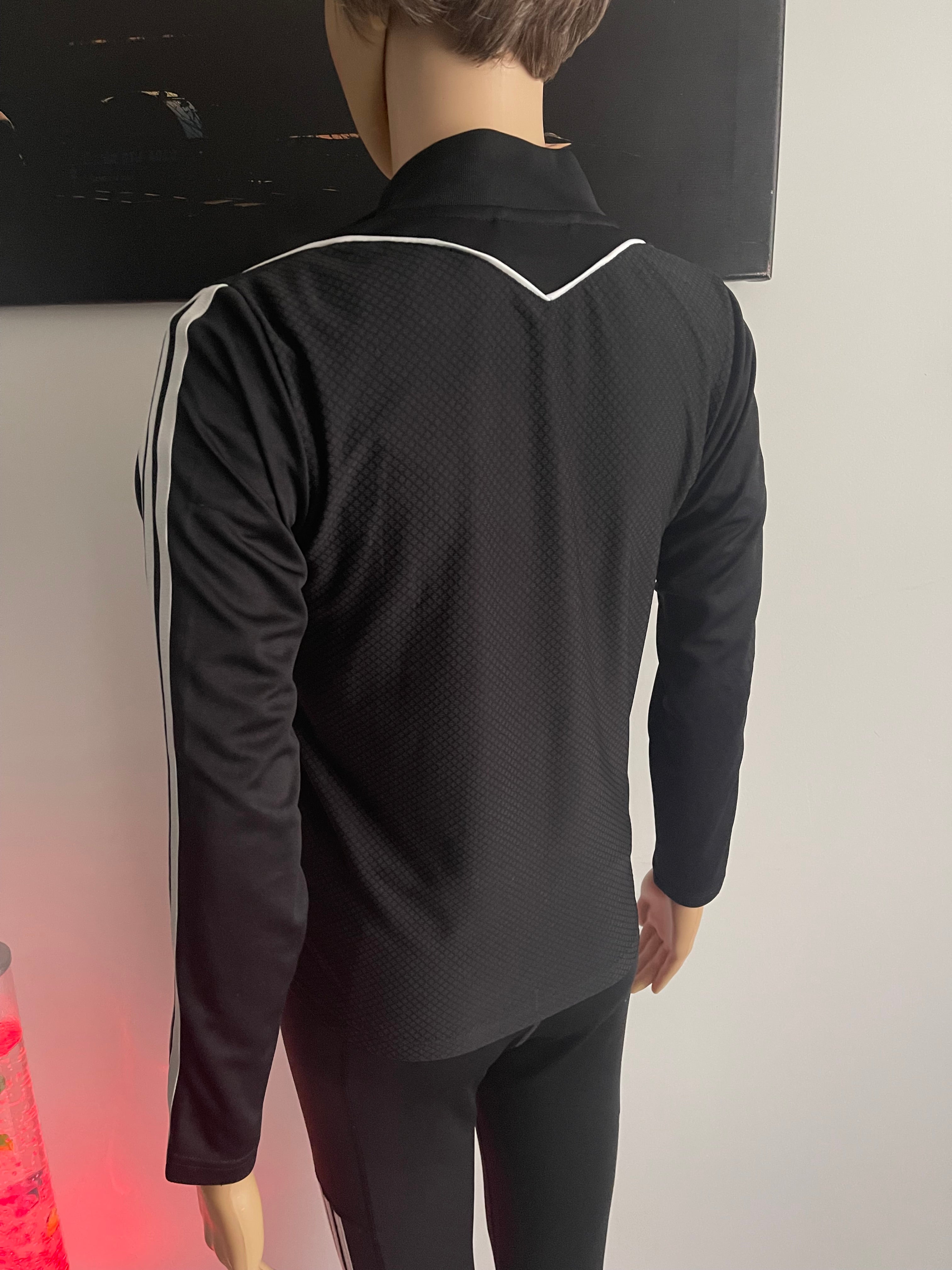 Adidas Black Track Jacket – 11–12Y / Fits XS Women's ✨