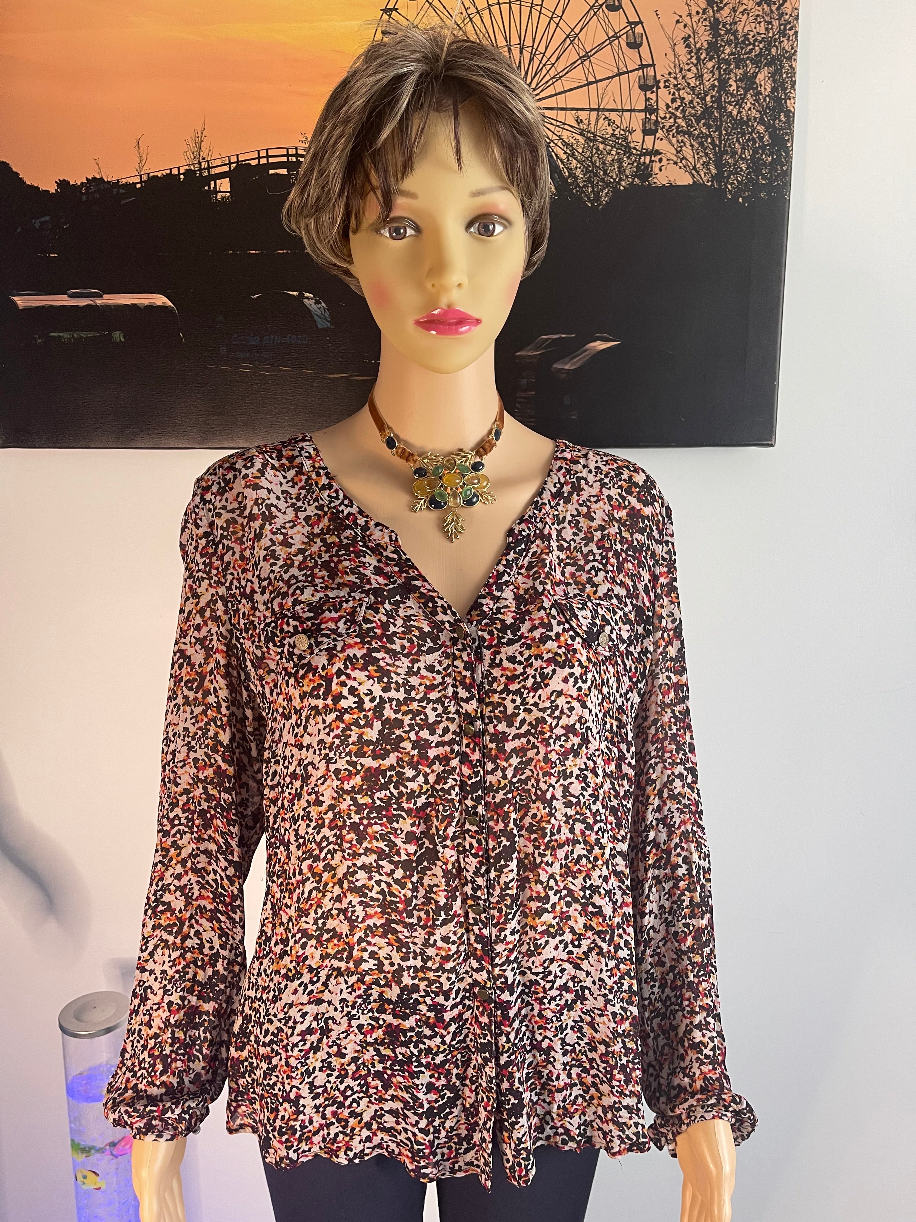 ,Crew Clothing Co Floral Print Blouse UK 14