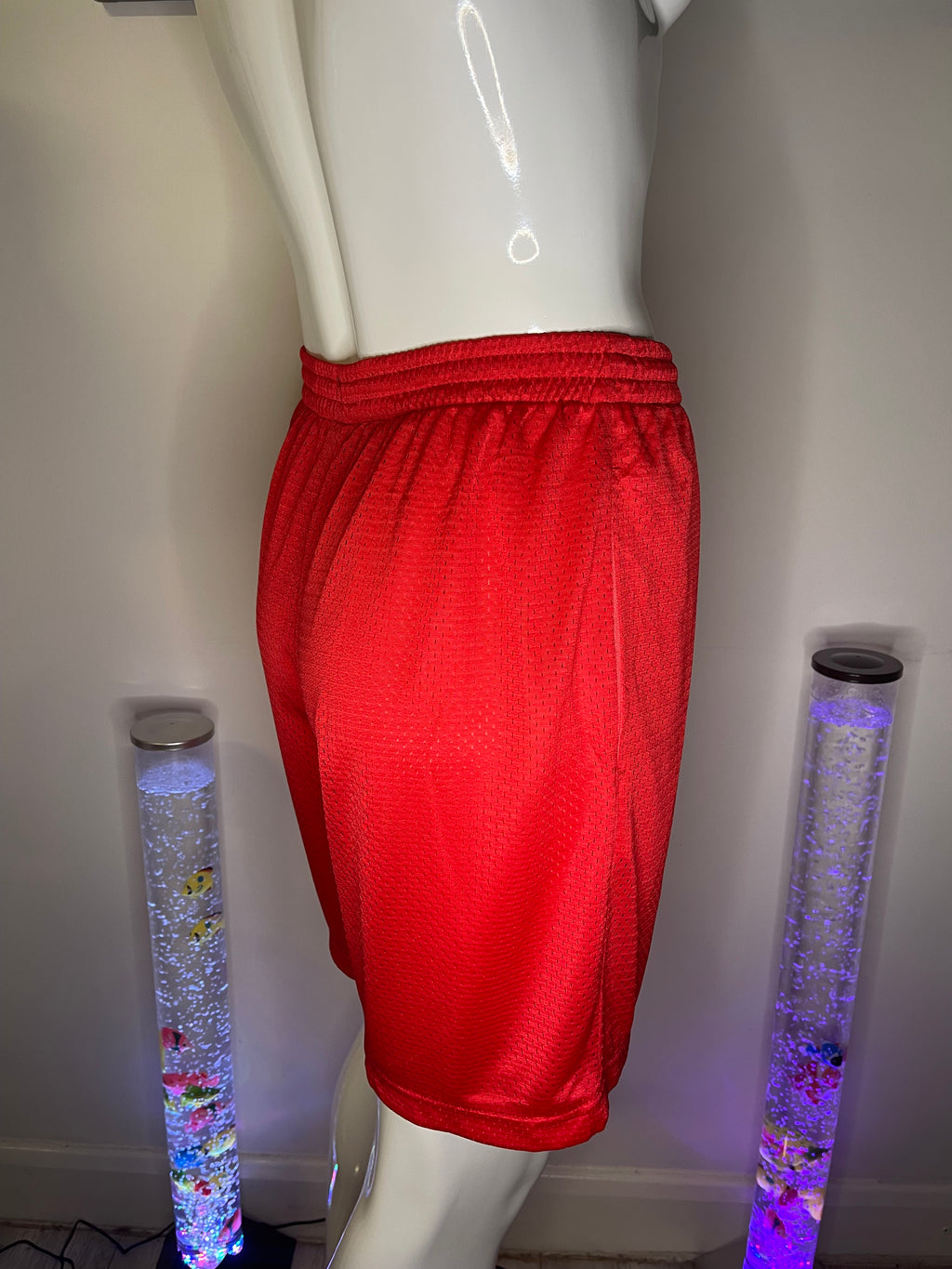 Men's Red Mesh Sports Shorts – Size L