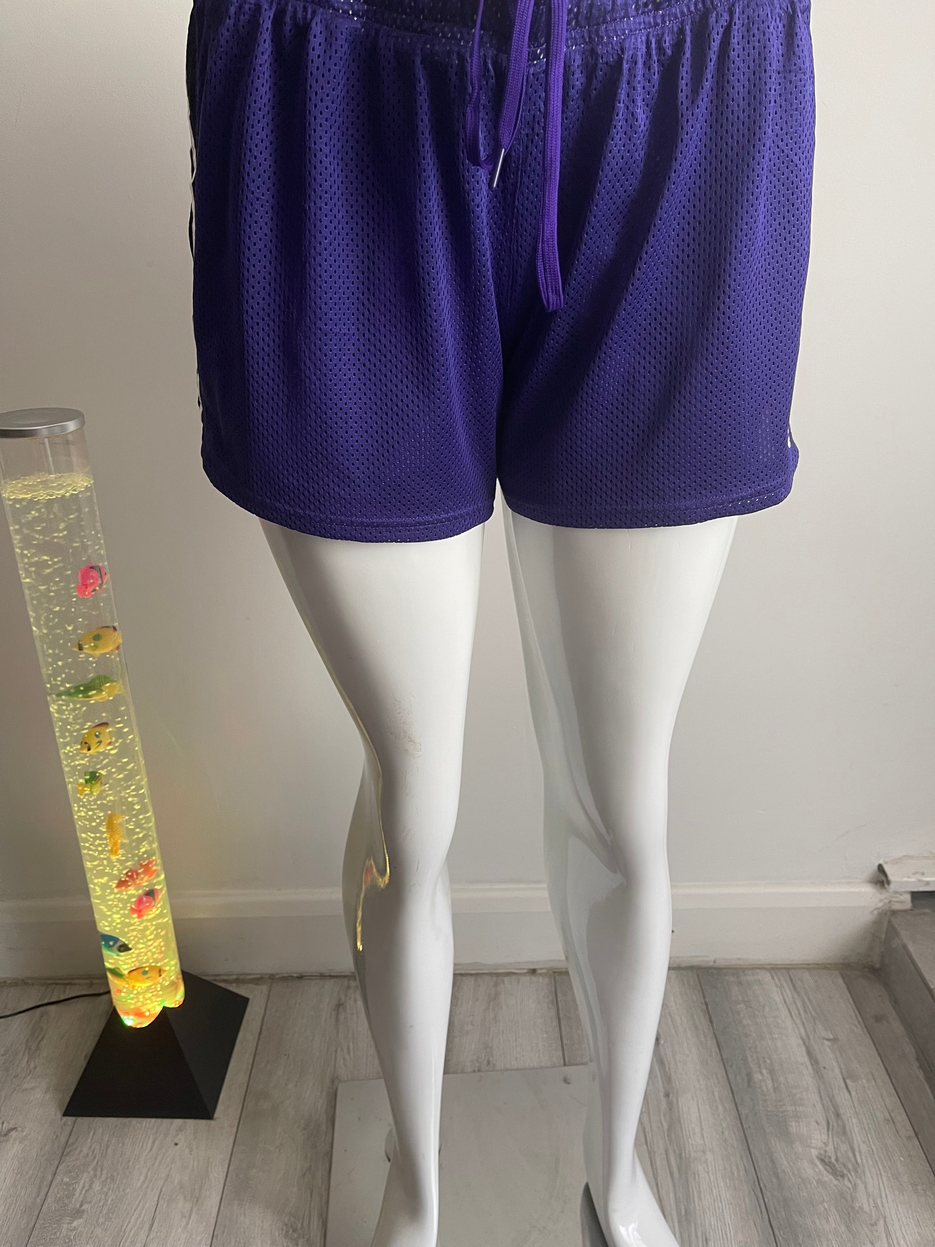 Adidas Women's Purple Mesh Shorts UK 12-14