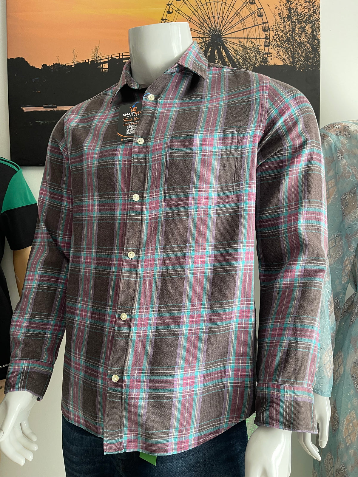 H&M L.O.G.G. Men’s Check Shirt Size M