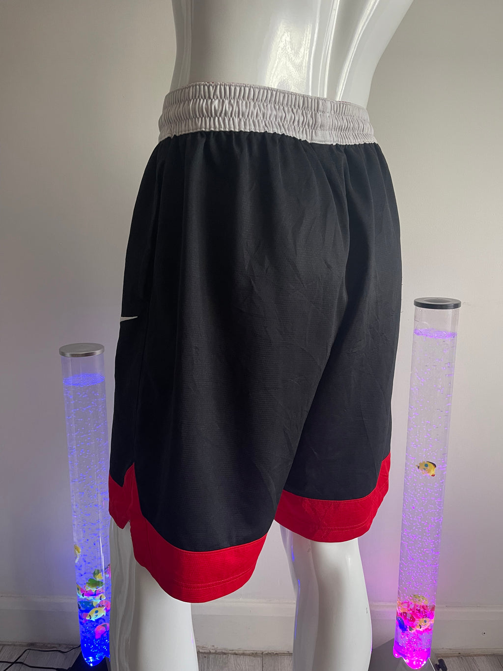 Nike Dri-FIT Basketball Shorts Black/Red XL with Pockets