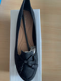 Women’s Black Bow Loafers UK 7 EU 40