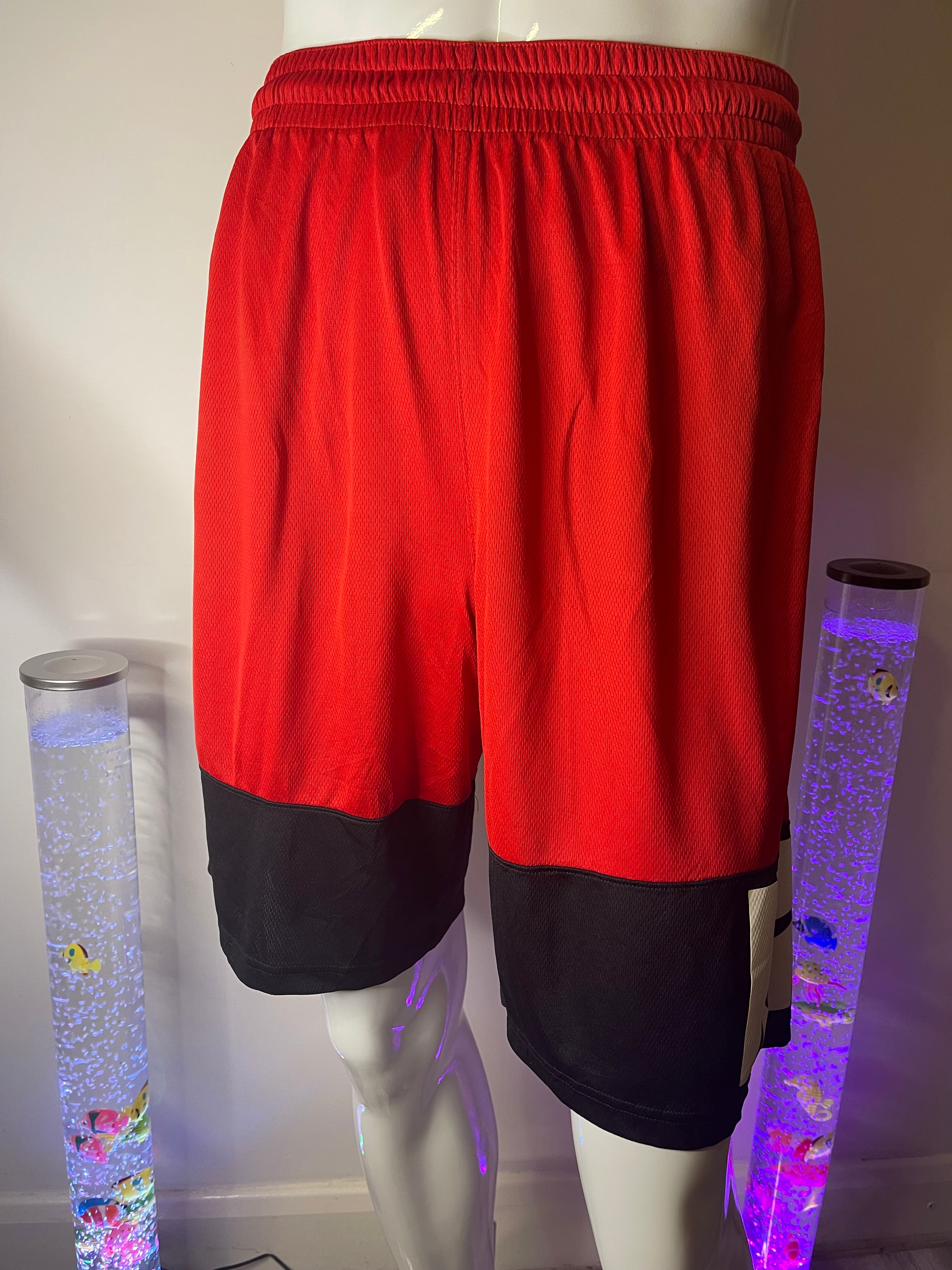 Nike Men's Red Sports Shorts with Pockets – Size M