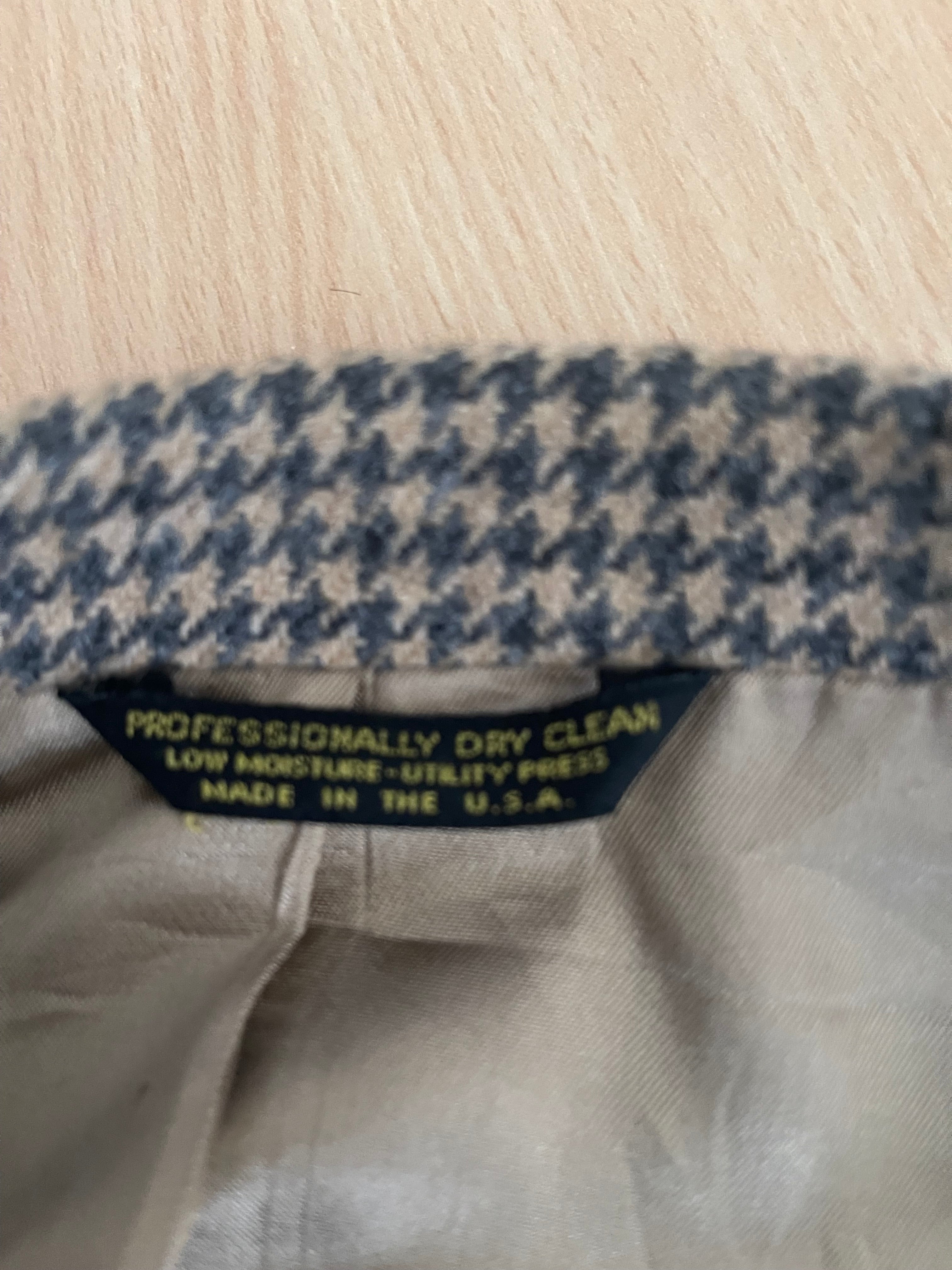 Racquet 100% Wool Houndstooth Blazer