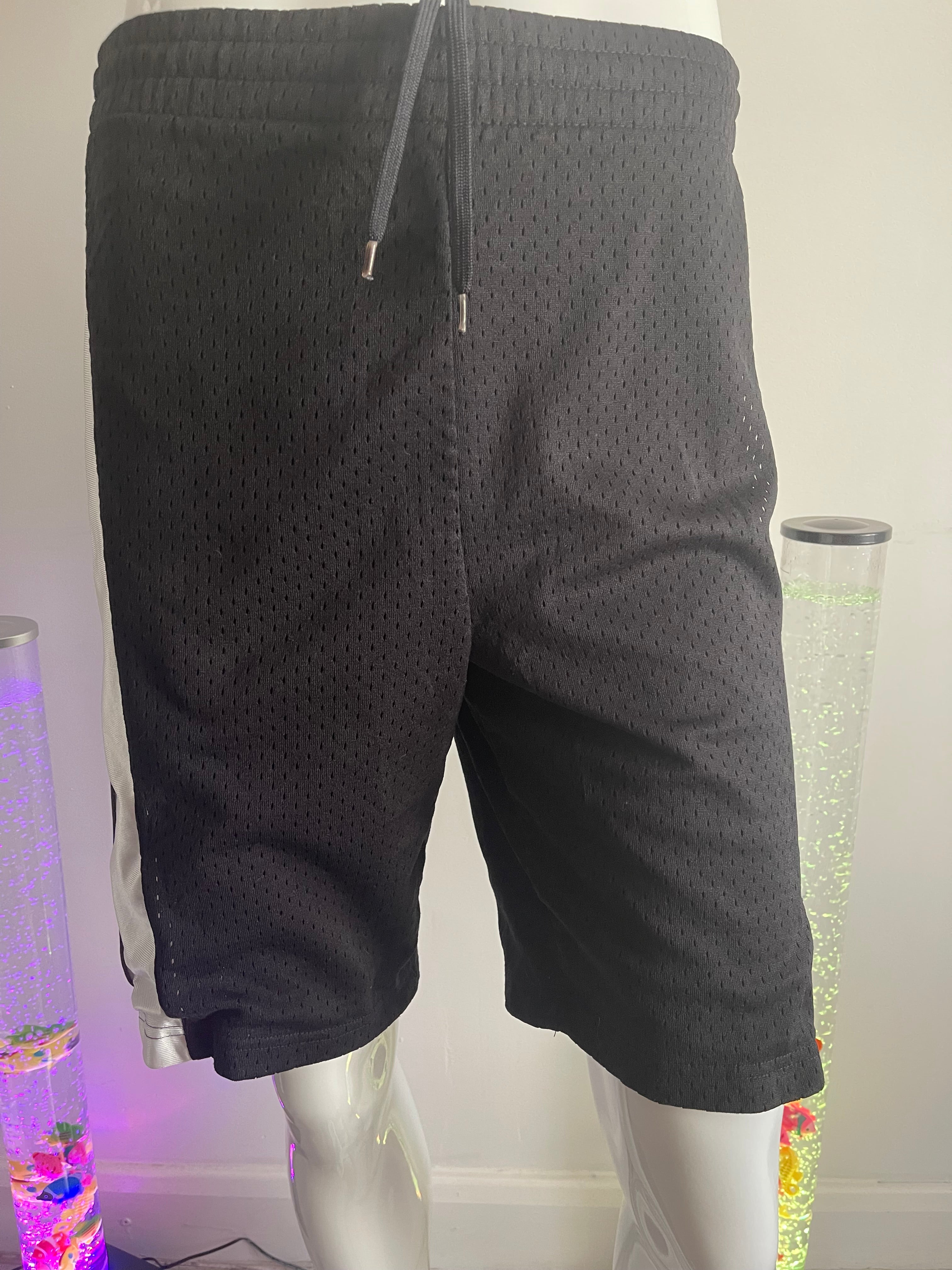 Starter Men's Black Mesh Shorts with Pockets – Size S