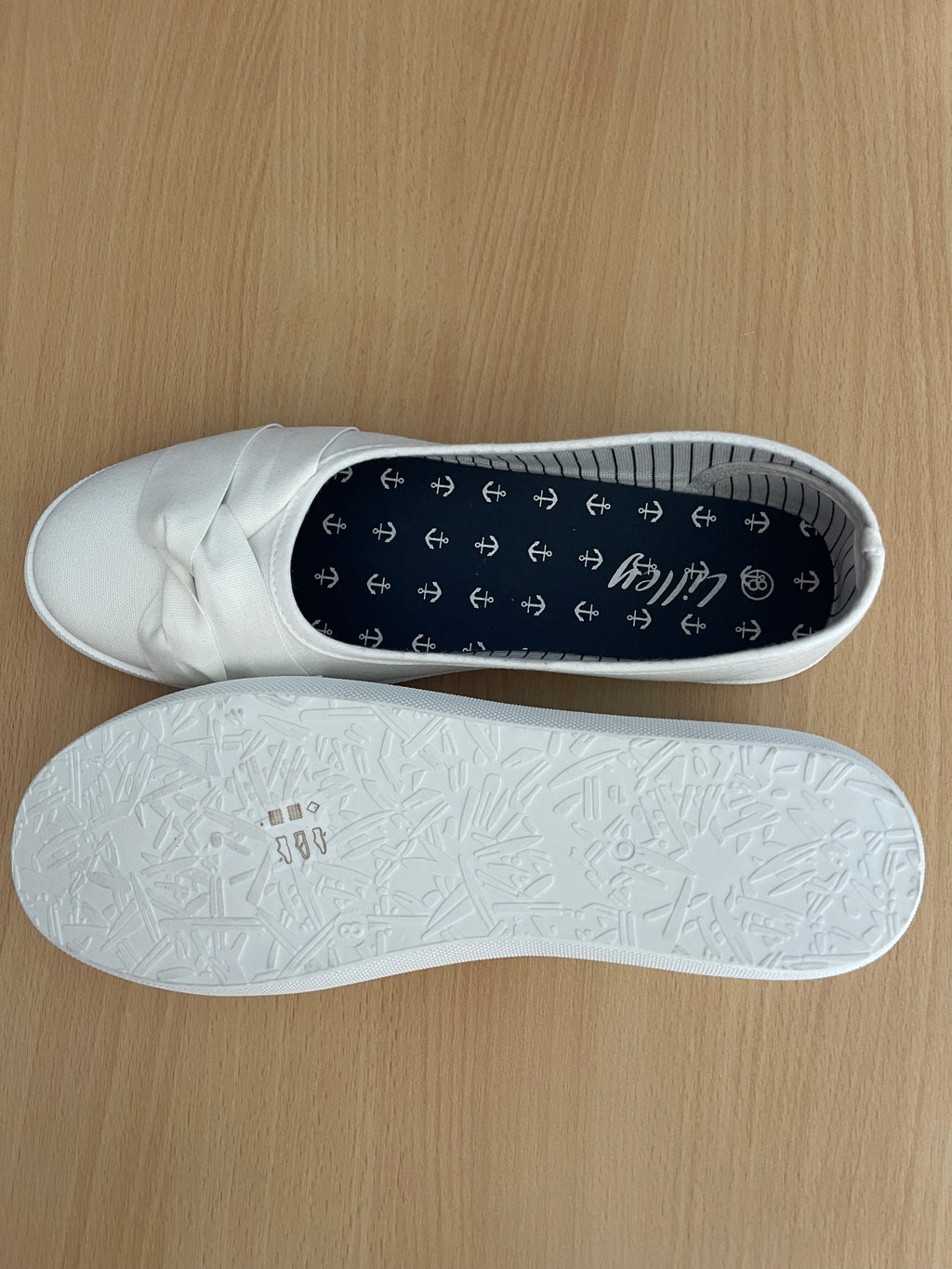 Lilley Women's White Slip-On Sandals UK 8