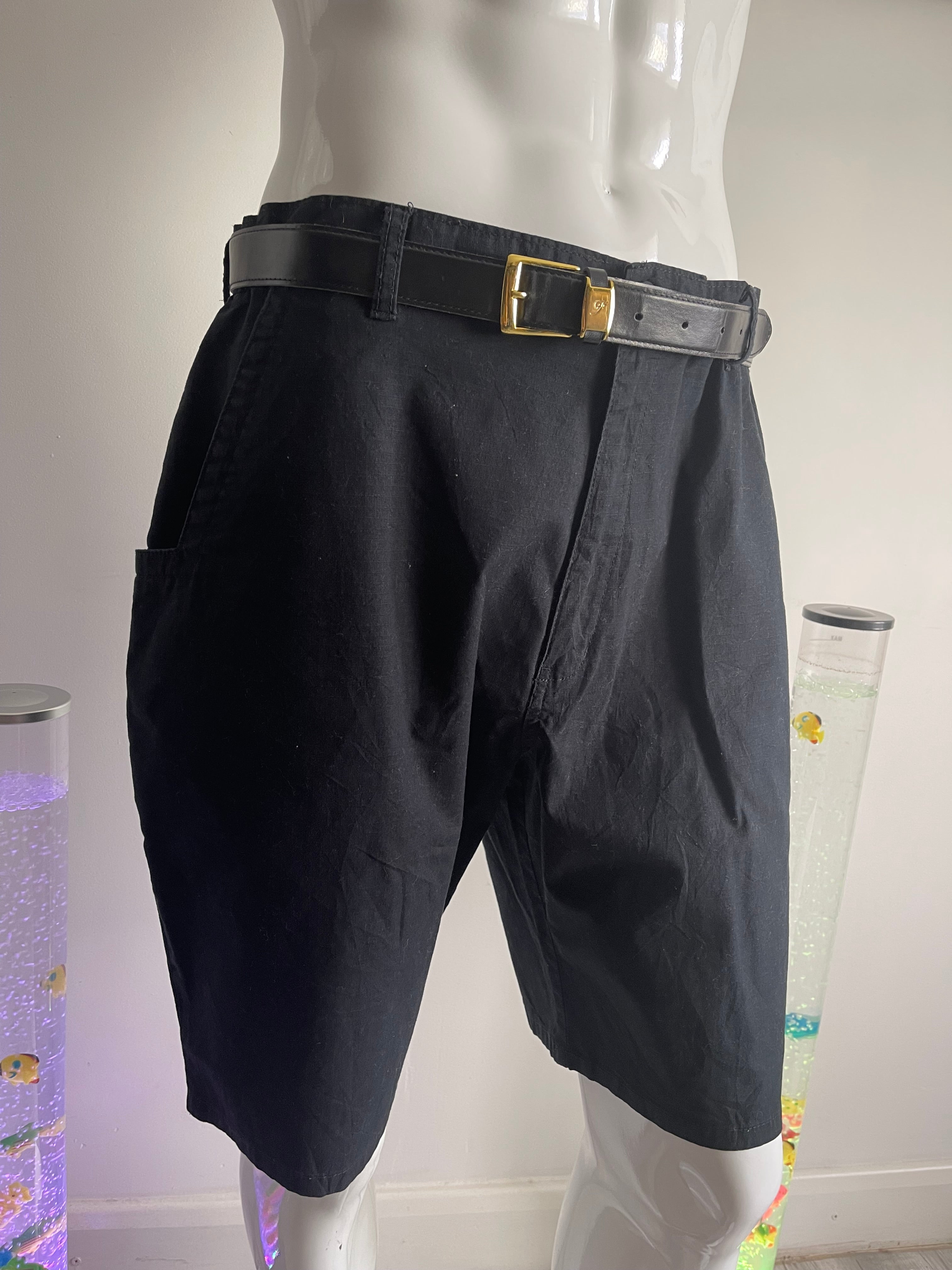 Men’s Work Cargo Shorts W38 – Black – Multi Pocket