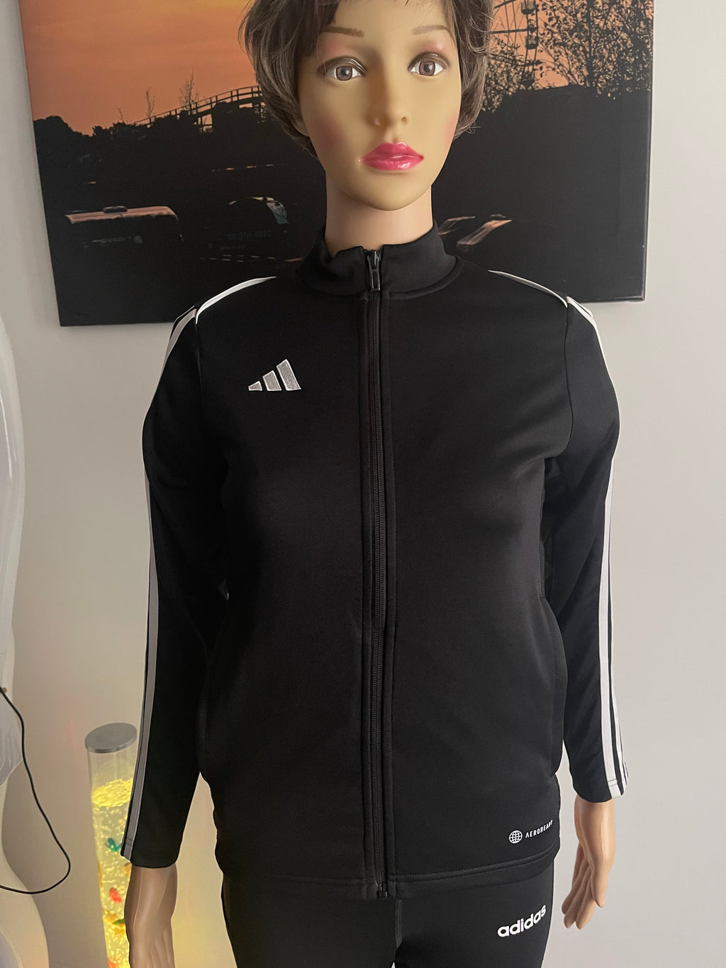 Adidas Black Track Jacket – 11–12Y / Fits XS Women's ✨