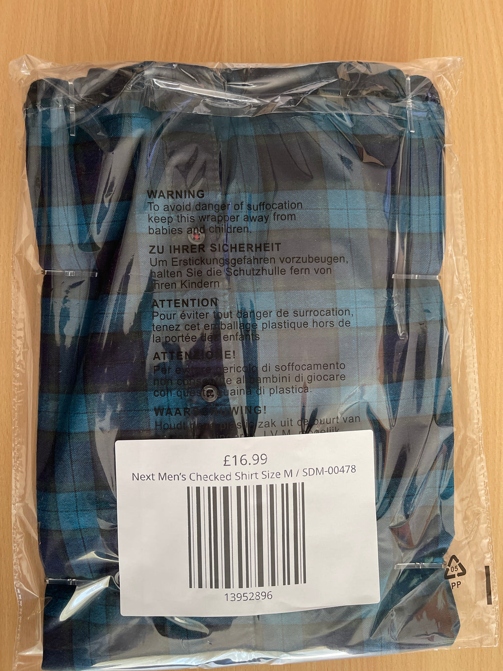 Next Men’s Checked Shirt Size M