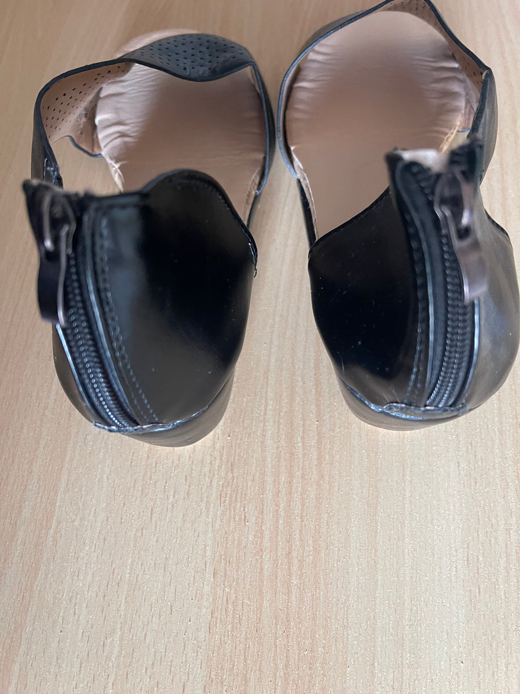 Black Perforated Wedge Sandals Size UK 7 – Excellent Condition