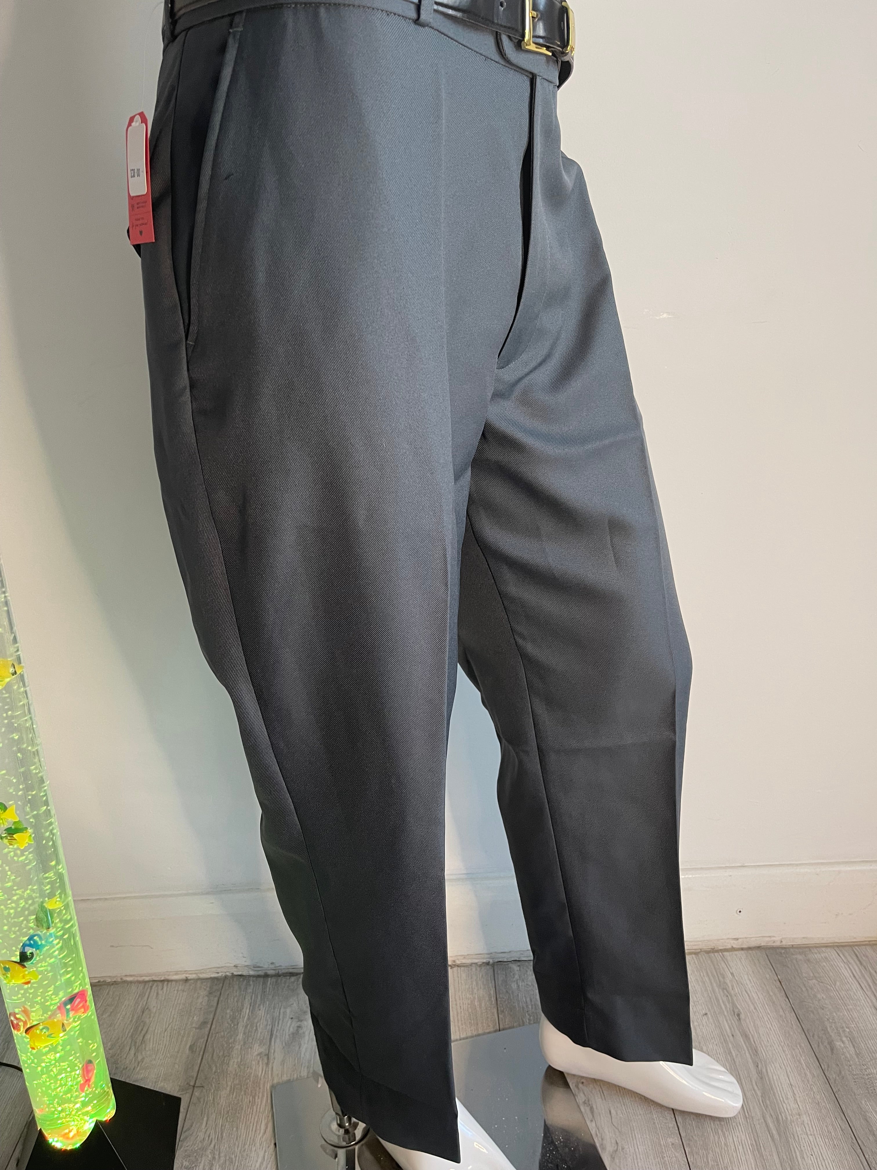 Premier Man Men's Smart Trousers Charcoal Grey W42 L29