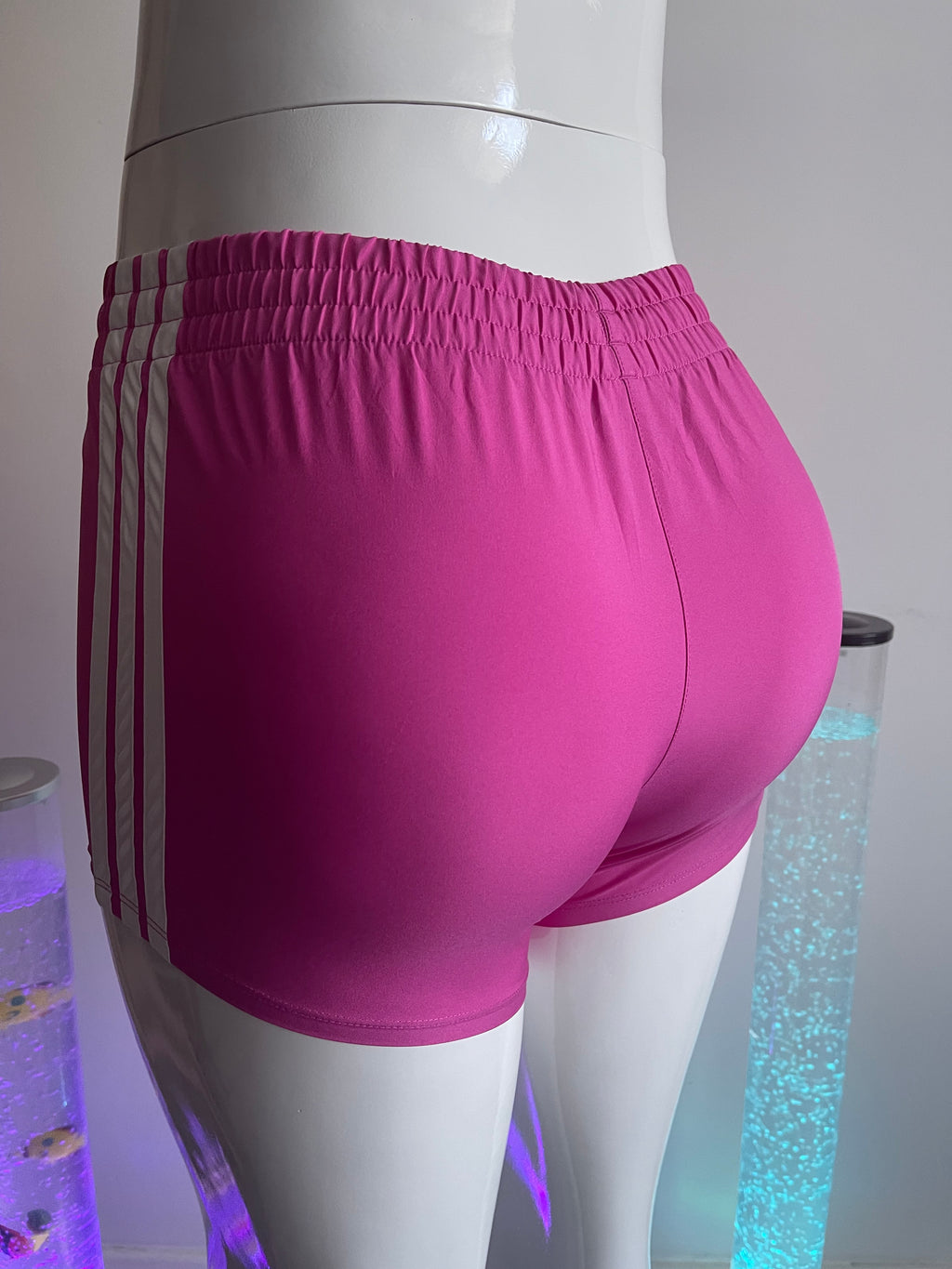Adidas Women’s 3-Stripes Running Shorts Pink Size L US 14