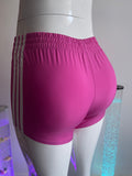Adidas Women’s 3-Stripes Running Shorts Pink Size L US 14
