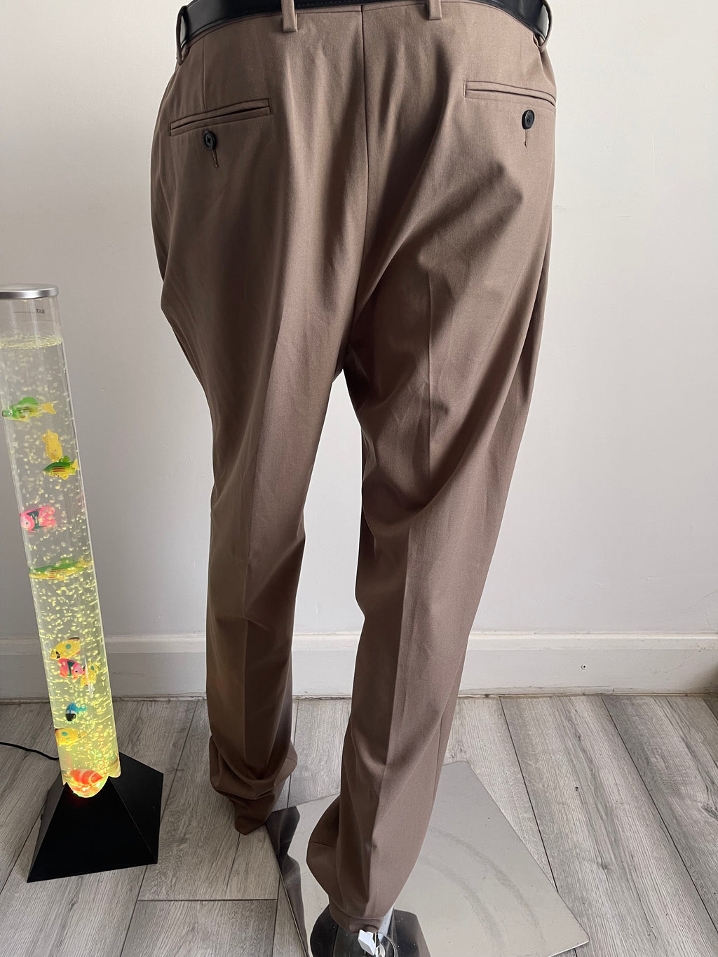 Marks & Spencer Regular Fit Tailored Trousers W42 L33 Brown