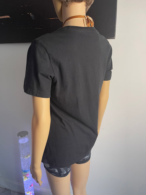 Adidas Amplifier Tee Black Logo T-Shirt Women M