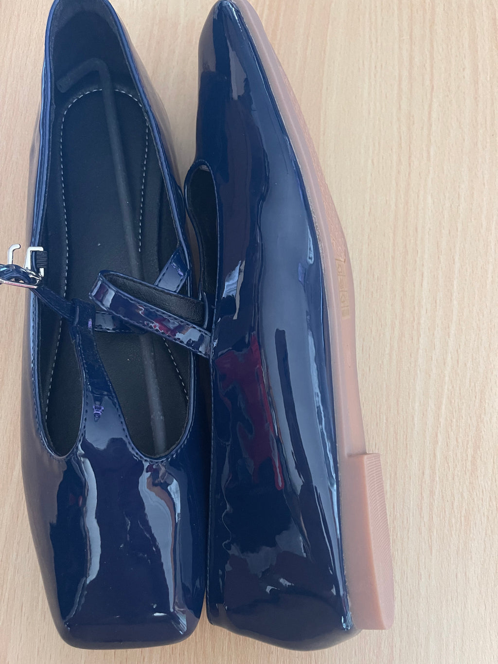 Women's Navy Patent Mary Jane Shoes – EU 41