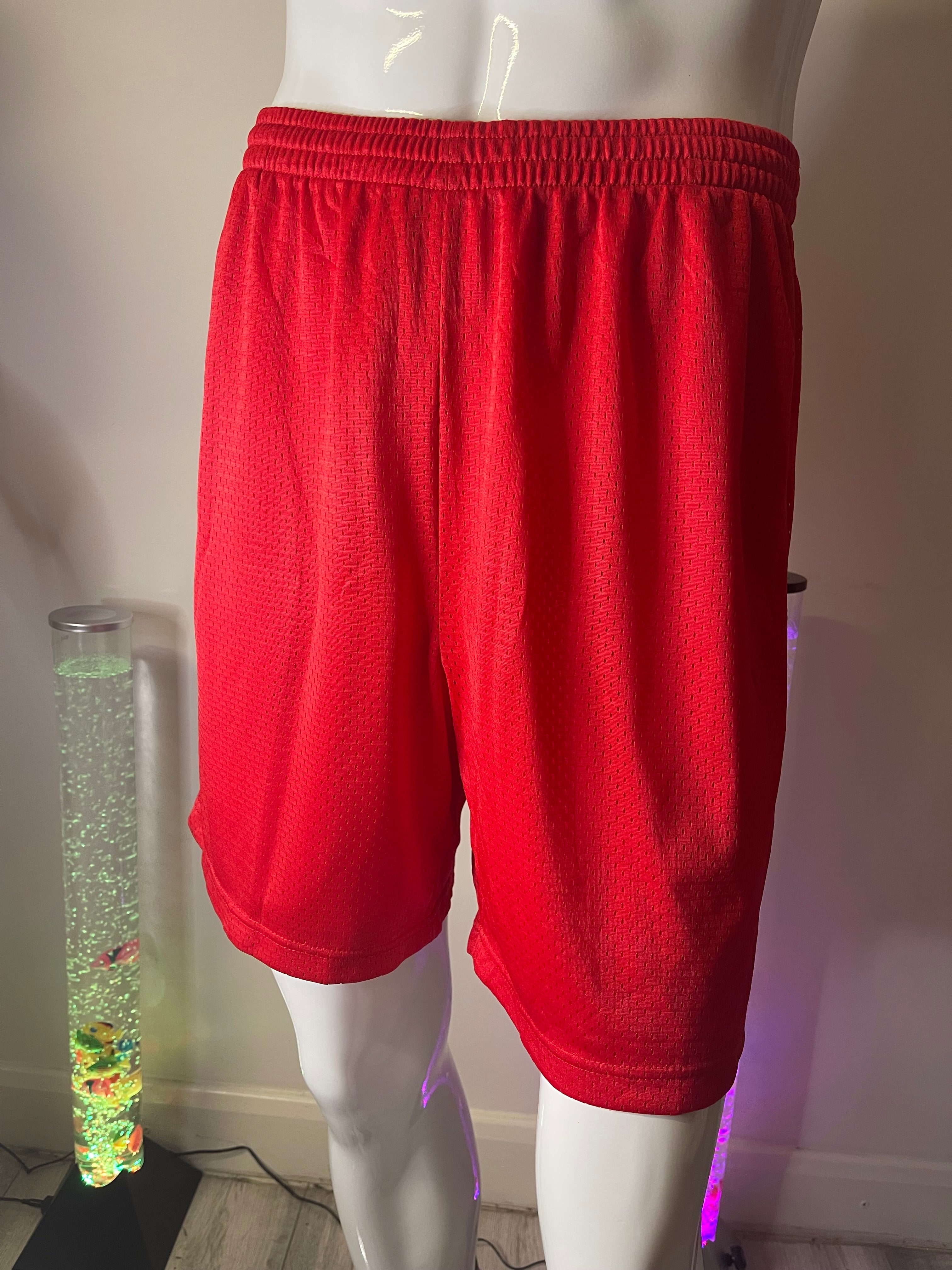 Men's Red Mesh Sports Shorts – Size L