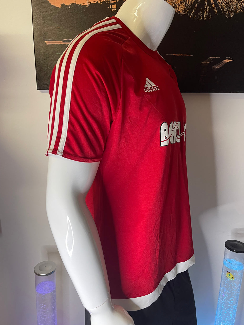 Adidas Red Football Jersey Size L