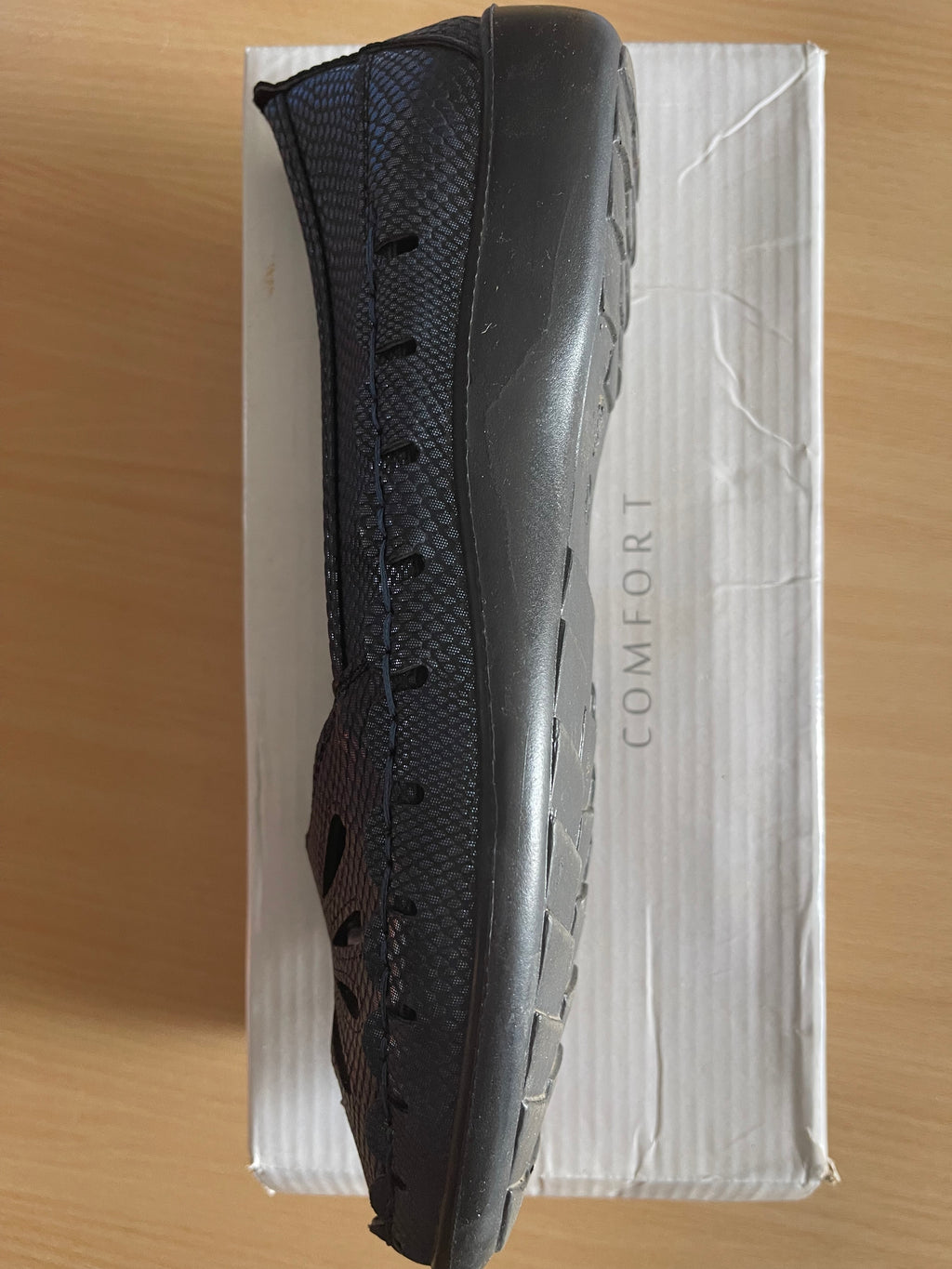 Women’s Black Cut-Out Comfort Loafers UK 7