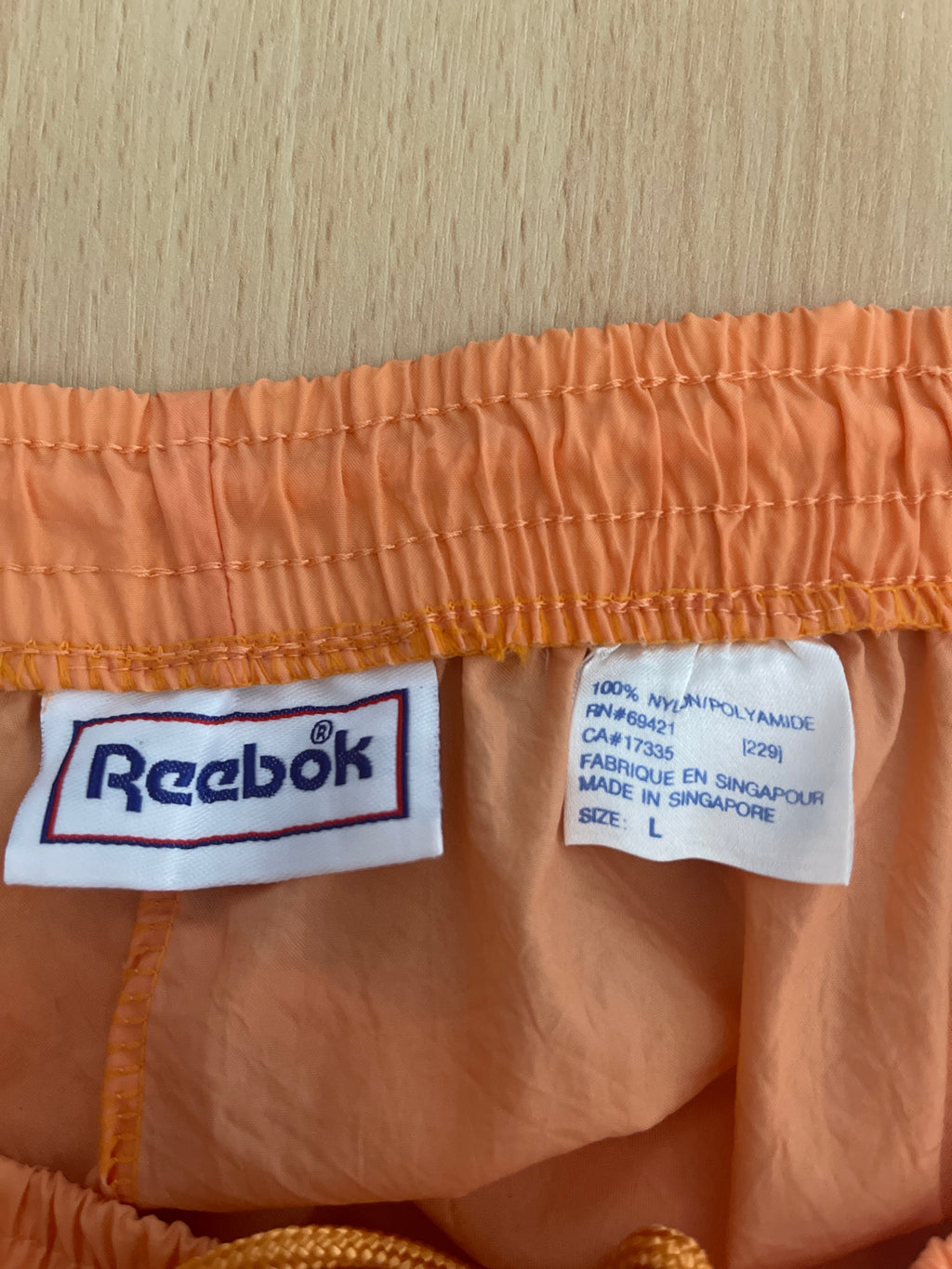 Reebok Men's Orange Swim Shorts with Pockets – Size L