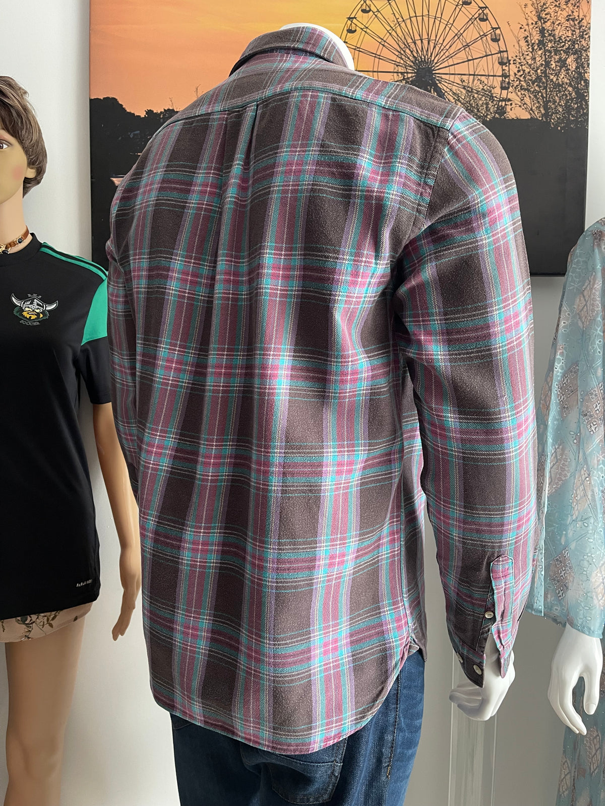 H&M L.O.G.G. Men’s Check Shirt Size M