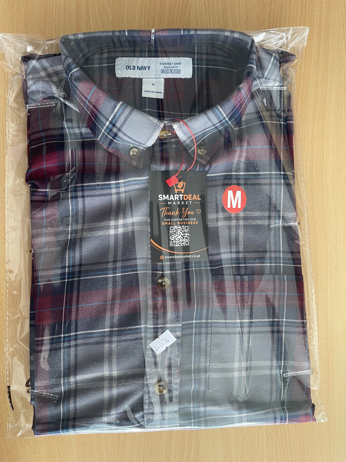 Old Navy Men’s Check Long Sleeve Shirt Size M