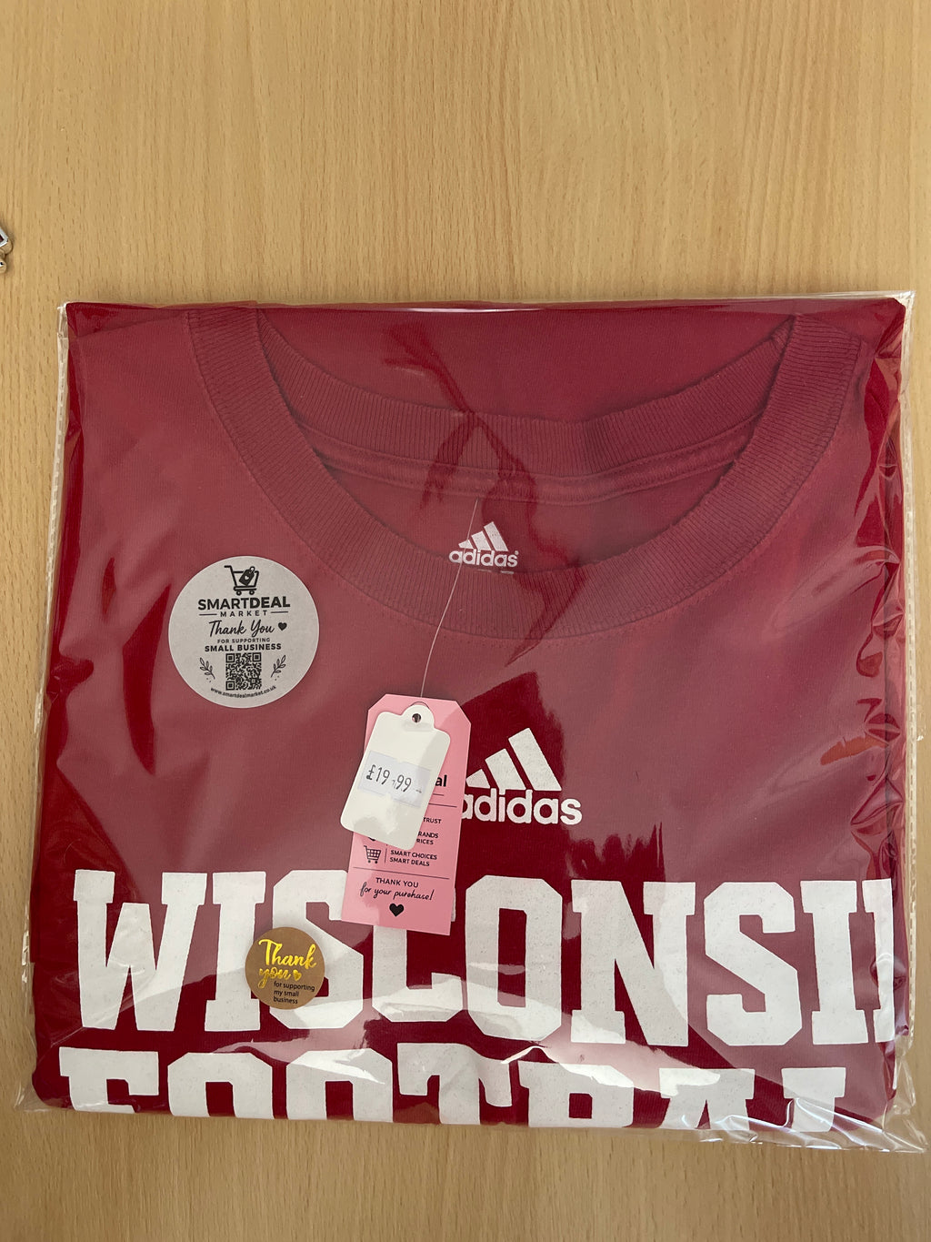 Adidas Wisconsin Football T-Shirt XL