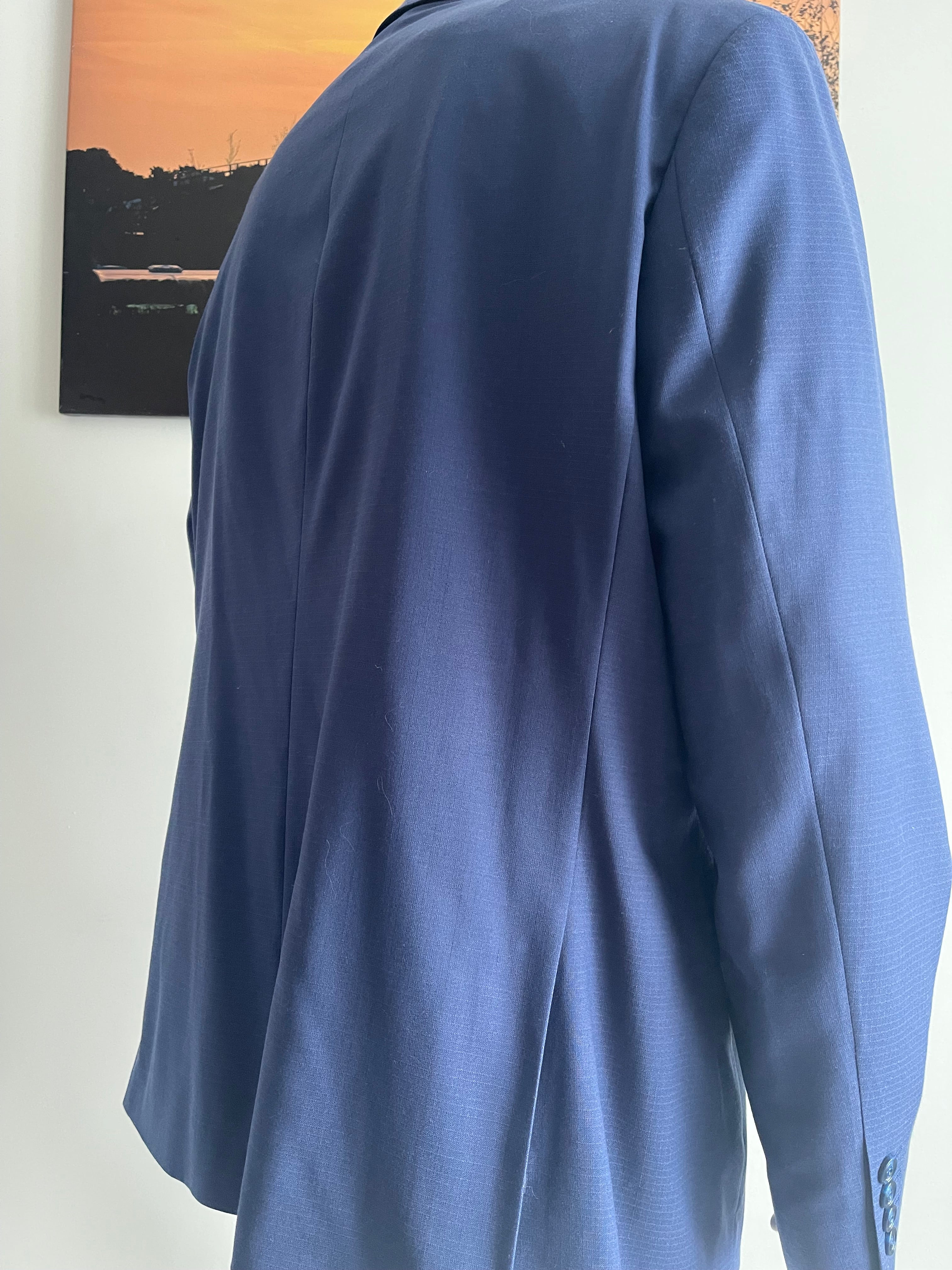 Racing Green 98% Wool Blazer UK 50R EU 60 Blue Smart Casual Men's Jacket