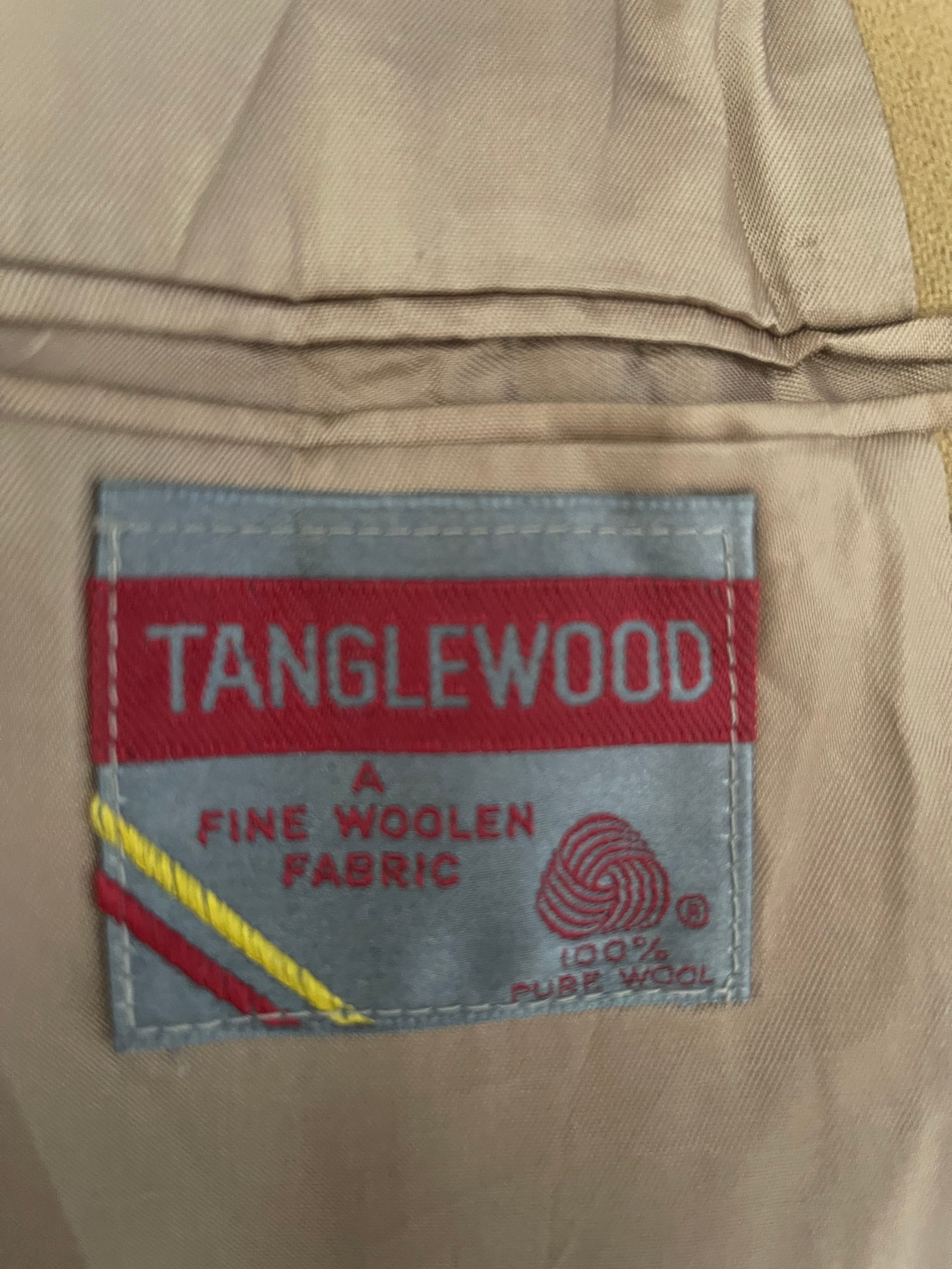 Stafford 100% Pure Wool Tanglewood Blazer Jacket Camel Beige Size 42L Made in USA