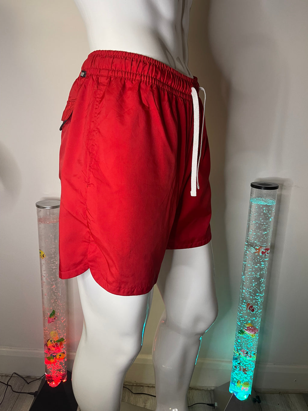 Nike Men's Red Shorts with Pockets – Size M