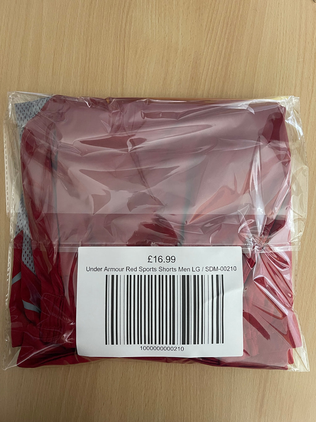 Under Armour Red Sports Shorts Men LG