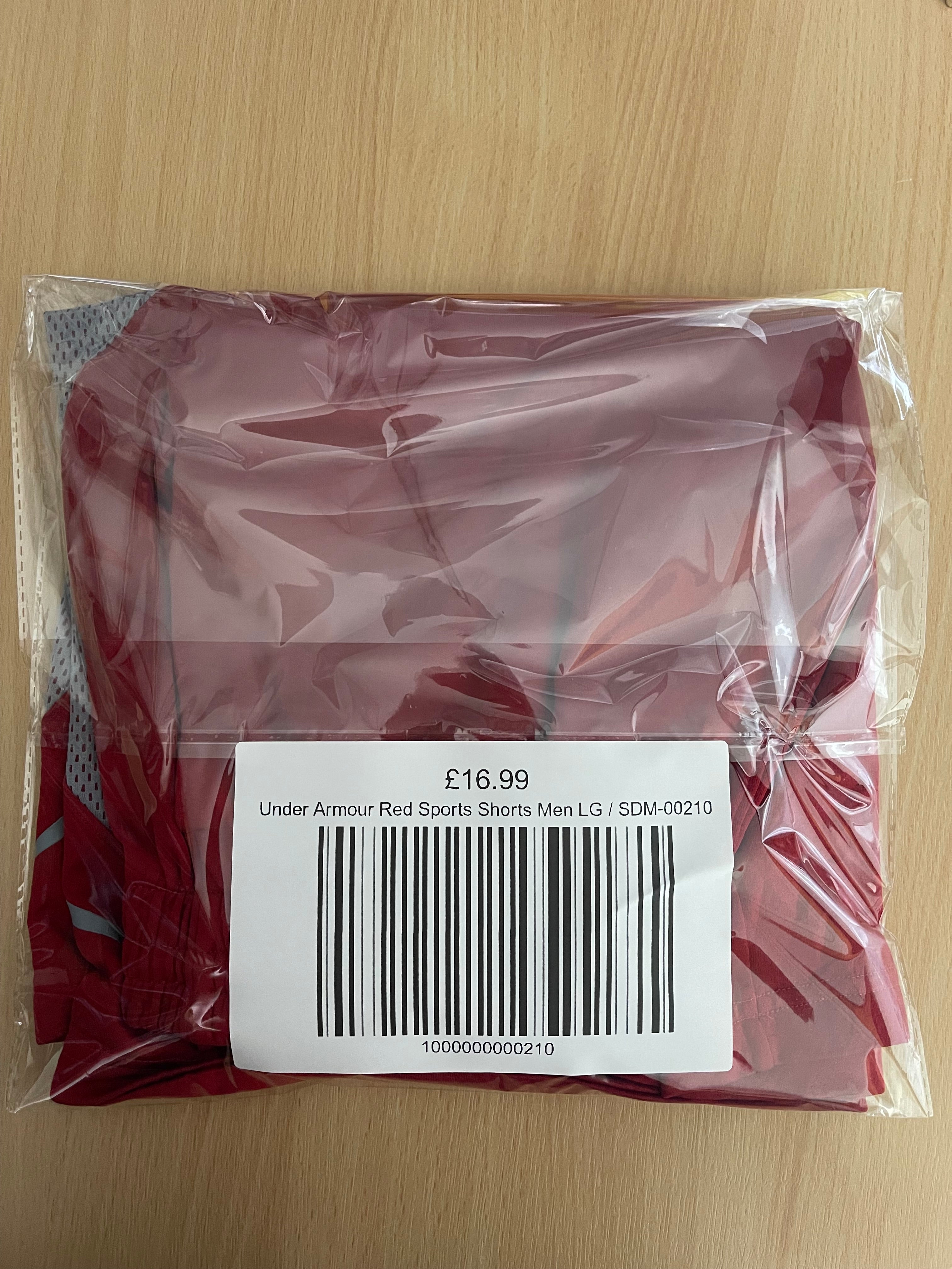 Under Armour Red Sports Shorts Men LG