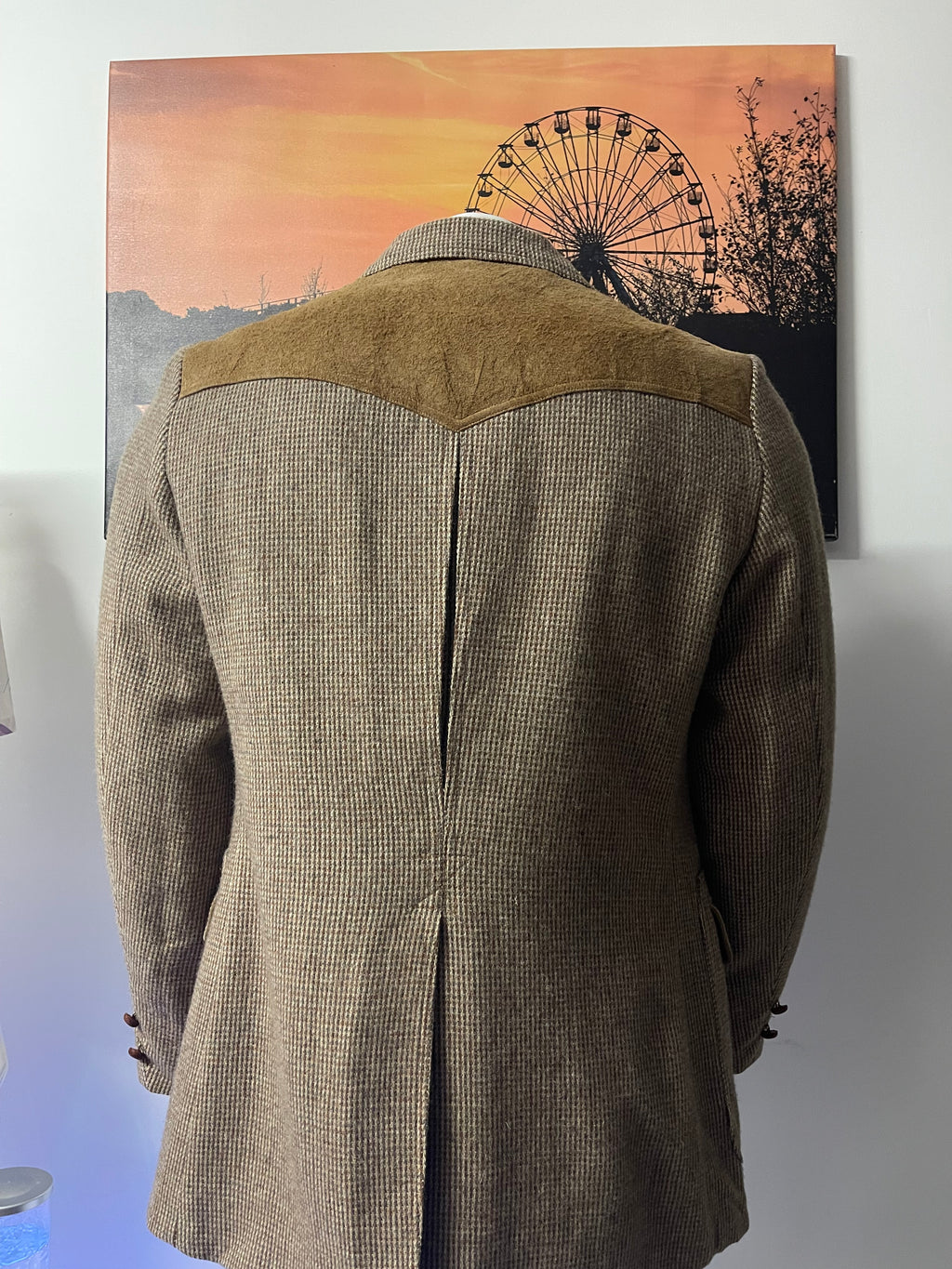 Pendleton 100% Virgin Wool Western Tweed Blazer Jacket 44L Brown Smart Casual USA
