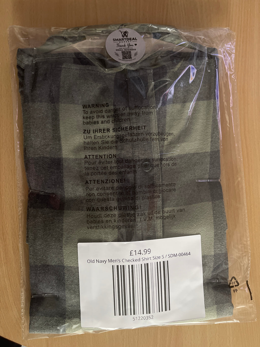 Old Navy Men’s Checked Shirt Size S