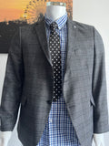 Albero Grande Wool Blend Check Blazer Size 52 Grey Made in Turkey