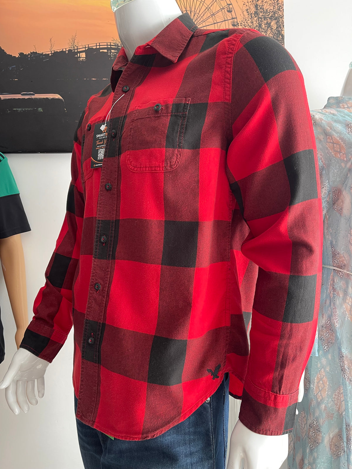 American Eagle Men’s Checked Shirt Size M