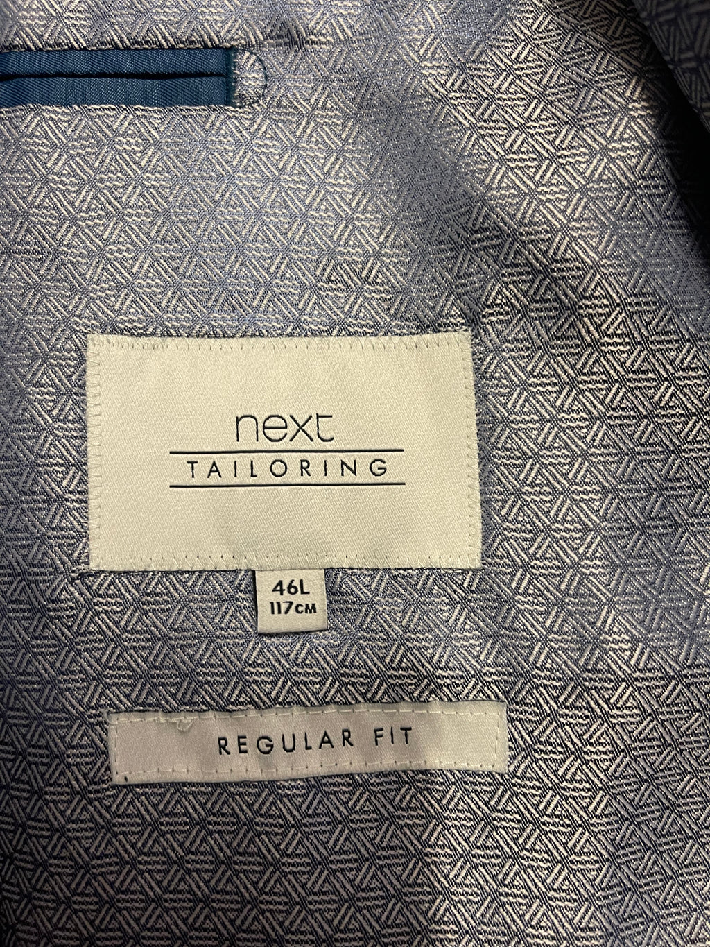 NEXT Tailoring Navy Blazer 46L 117cm Regular Fit Smart Jacket