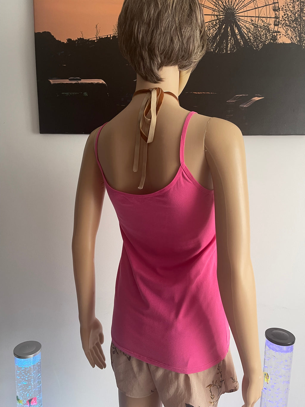 M&S Women’s Rose Pink Strappy Cami Top UK 14