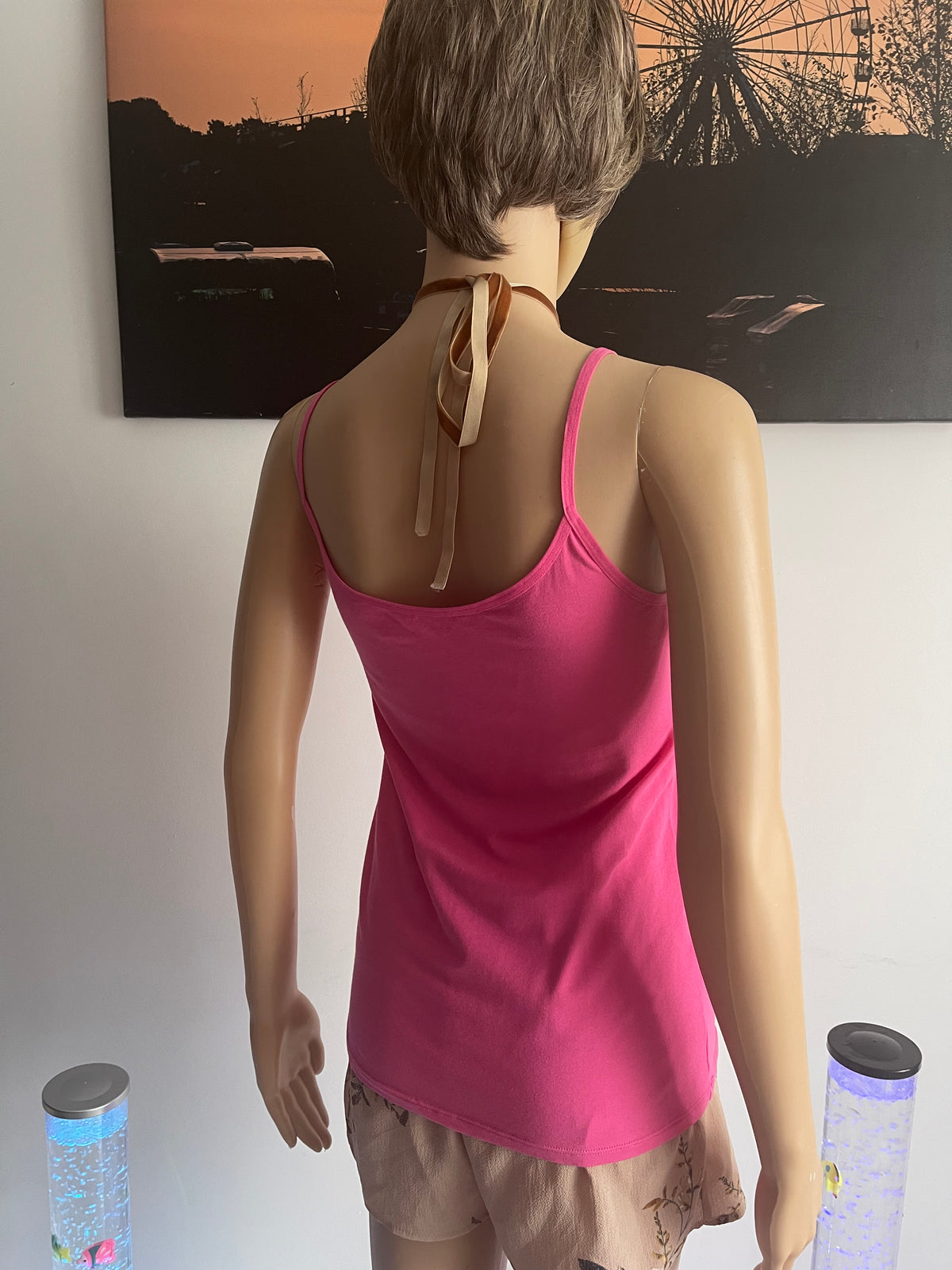 M&S Women’s Rose Pink Strappy Cami Top UK 14