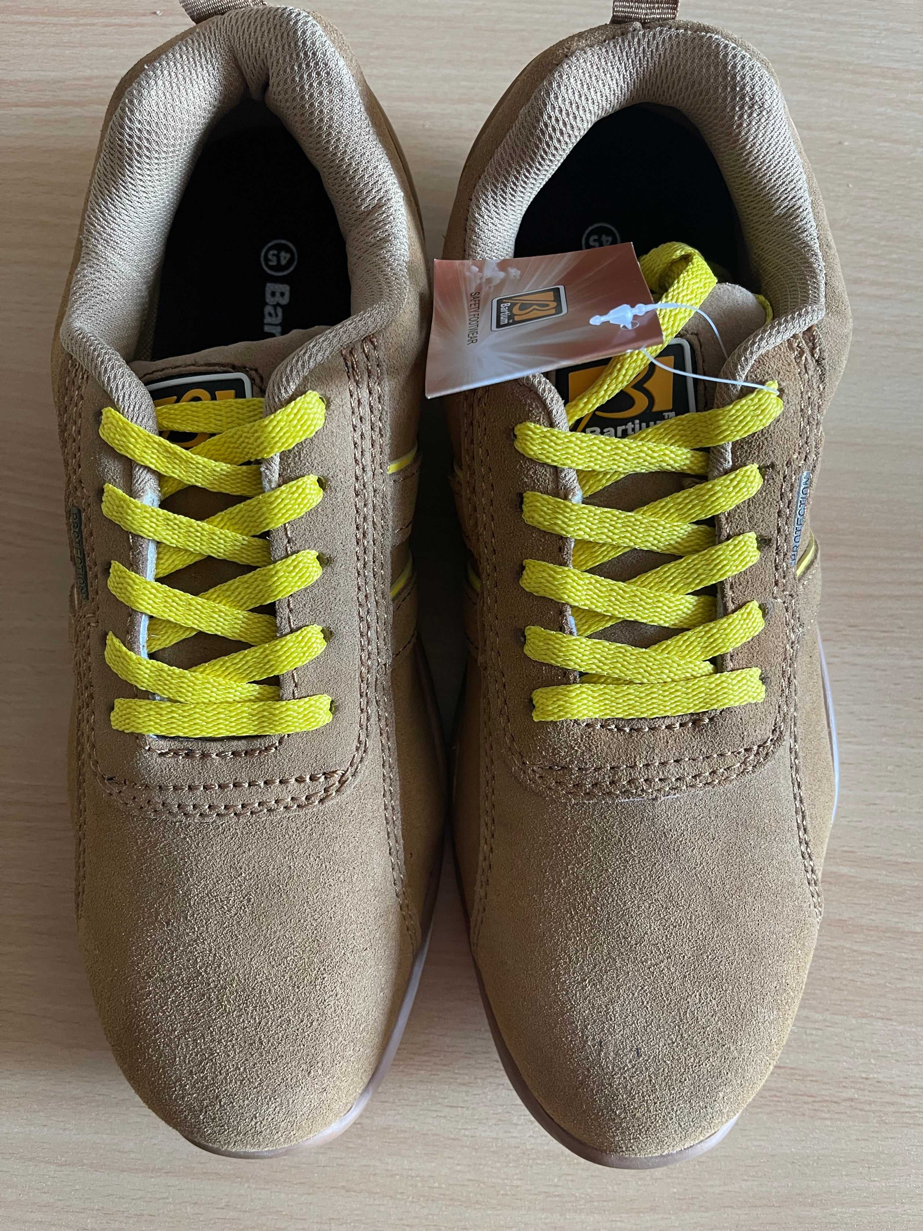 Bartiurn Men’s Safety Work Shoes – Beige & Yellow – EU 45 – New with Tags