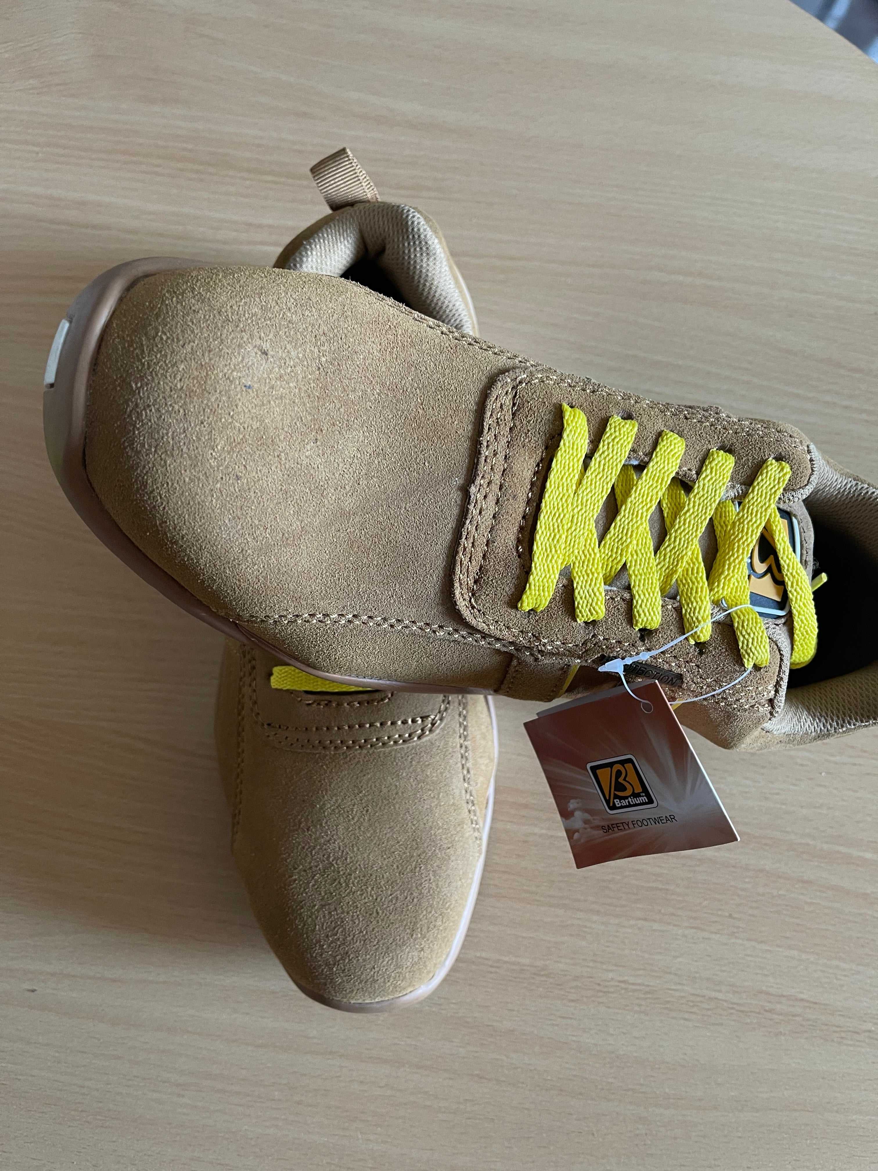 Bartiurn Men’s Safety Work Shoes – Beige & Yellow – EU 45 – New with Tags