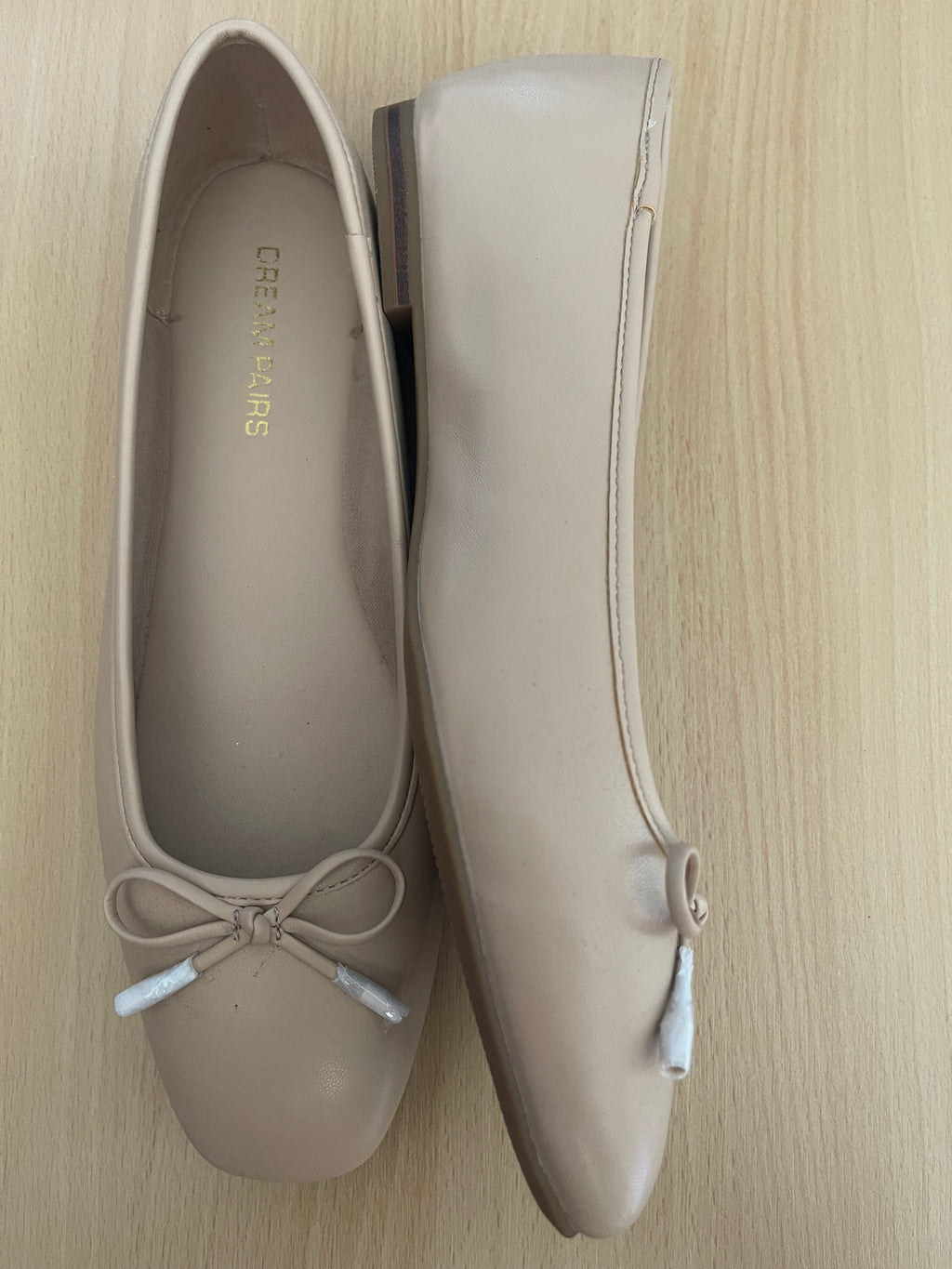 Cream Pairs Women's Beige Ballet Flats – UK 10
