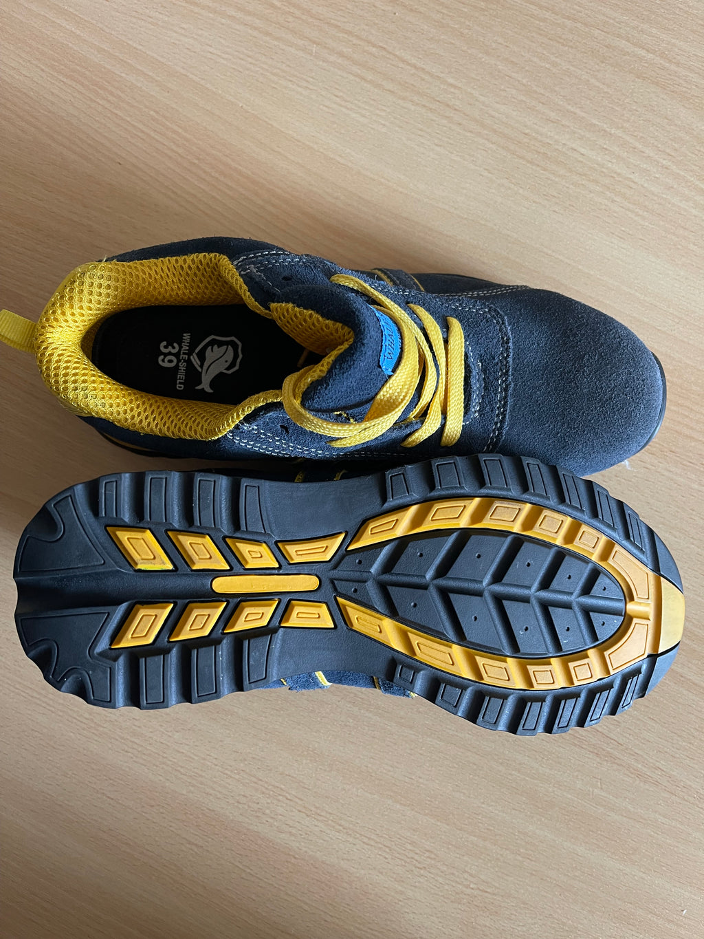 Men’s Whale Shield Safety Work Shoes – Navy & Yellow – Size UK 6 / EU 39