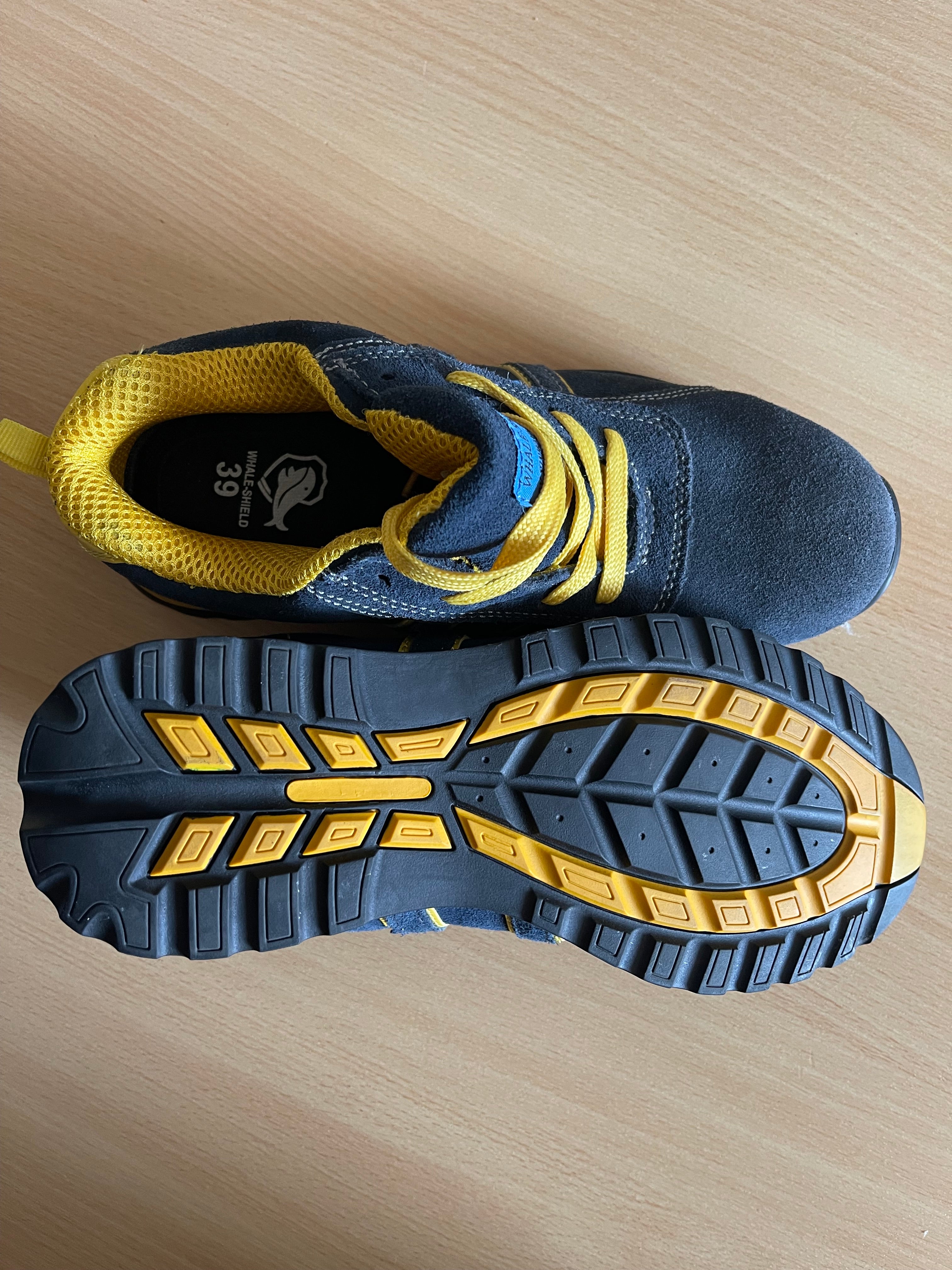Men’s Whale Shield Safety Work Shoes – Navy & Yellow – Size UK 6 / EU 39