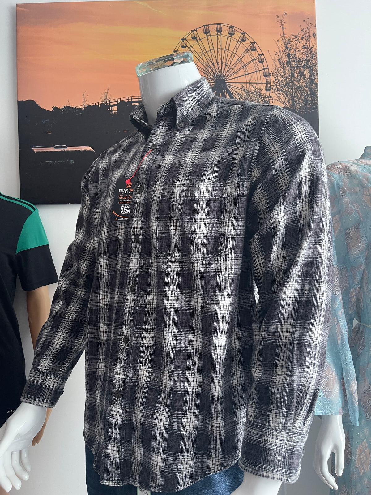 St John’s Bay Checked Cotton Shirt Size M