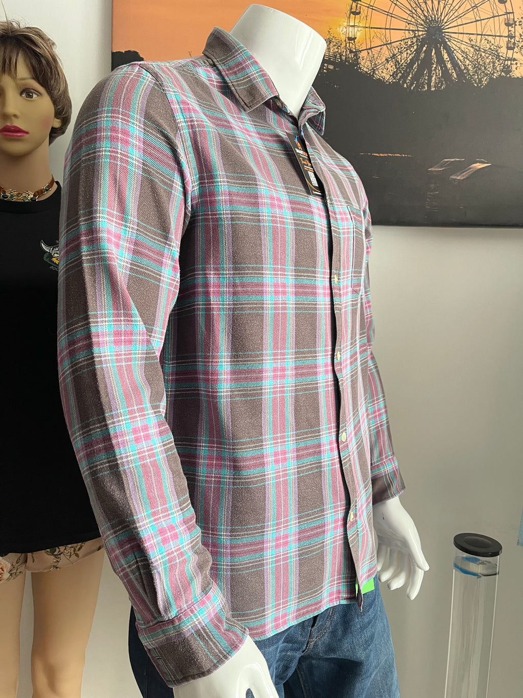 H&M L.O.G.G. Men’s Check Shirt Size M