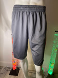 Champion Men's Grey & Red Sports Shorts with Pockets – Size M